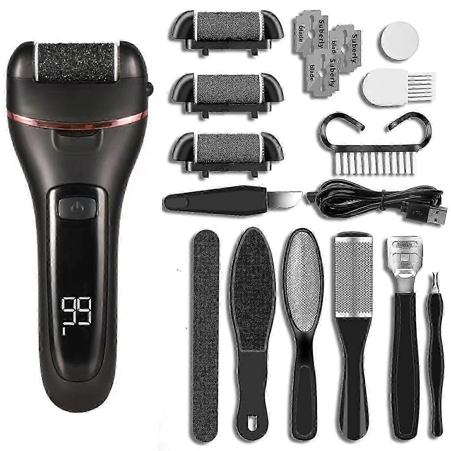 Optimized Electric Foot File - Multi-Function Pedicure Kit for Smooth Feet