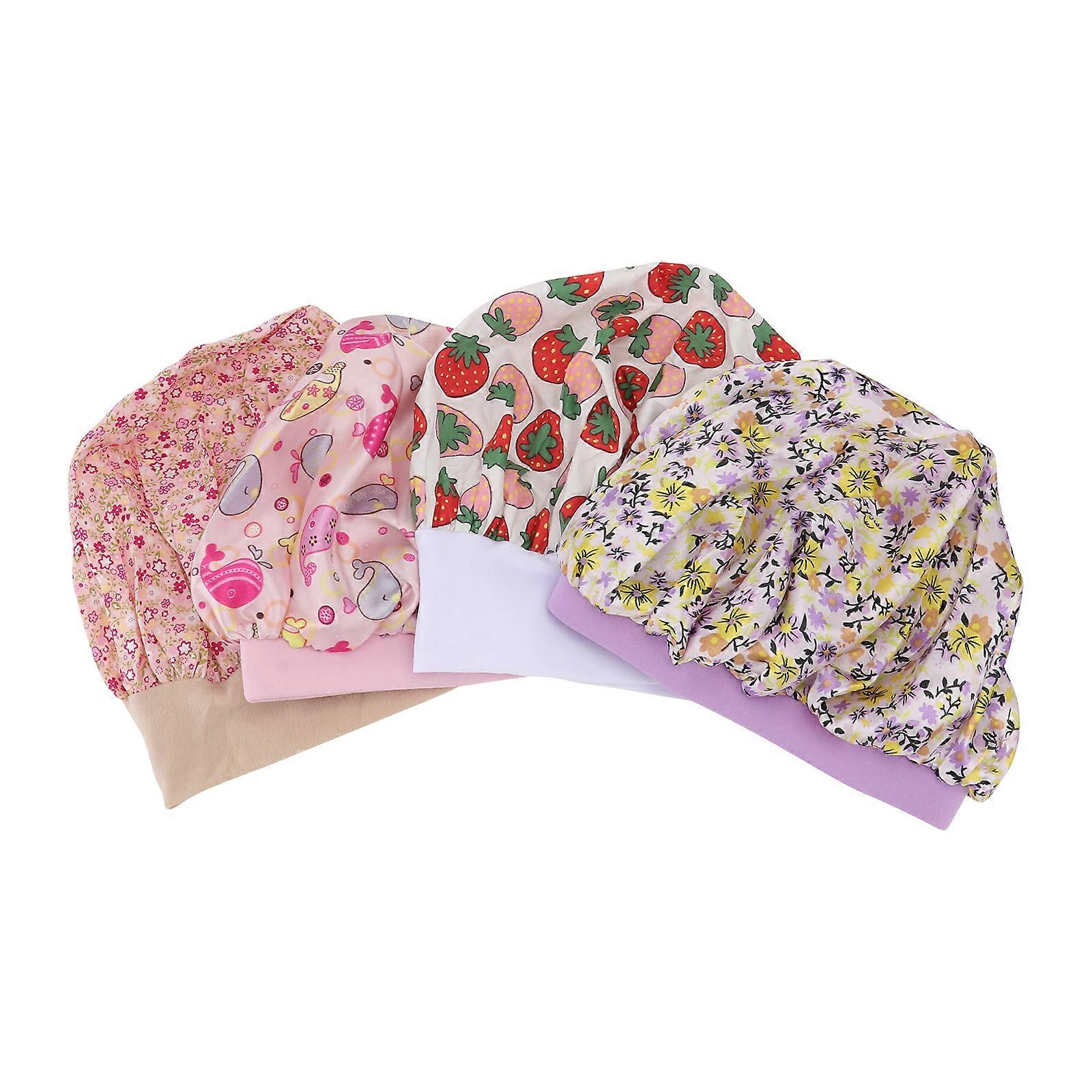 Multi Color Wrap 4Pcs For Kids Ideal For Travel And Home Use Hair Neat Protection