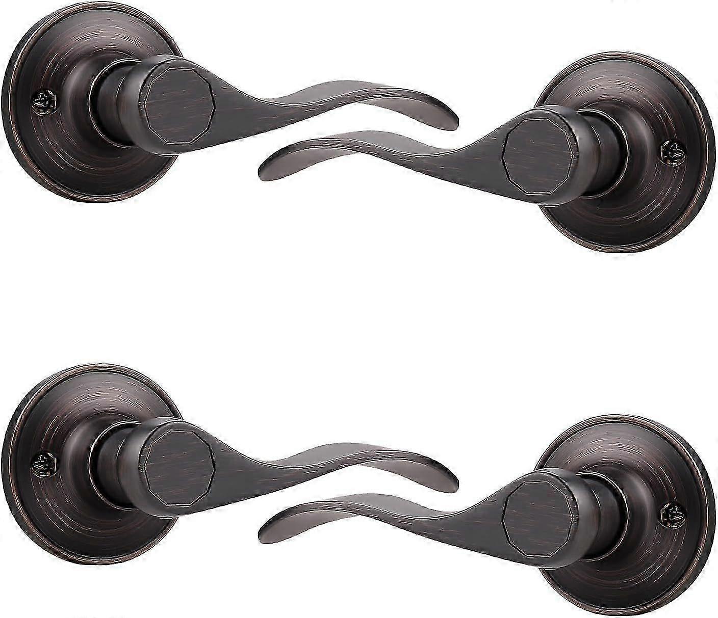 2025 Latest Model 4 Pack Dummy Door Lever Wave Style Leverset Right and Left