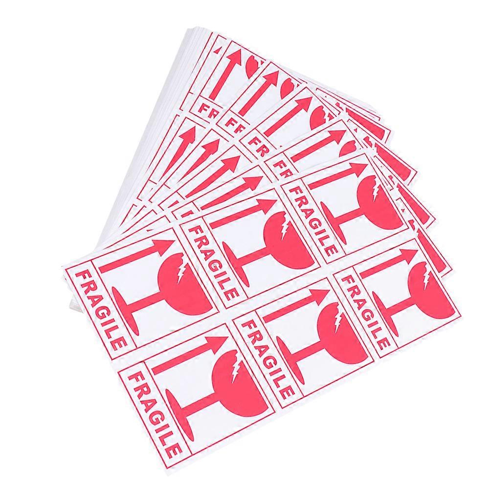 Red Fragile Warning Sticker Fragile Warning for Package Use 2packages