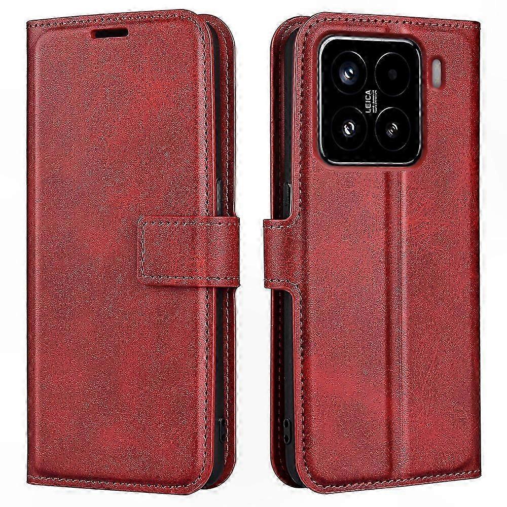 Anti-Scratch Leather Phone Case with Calf Texture for 15 - Grey