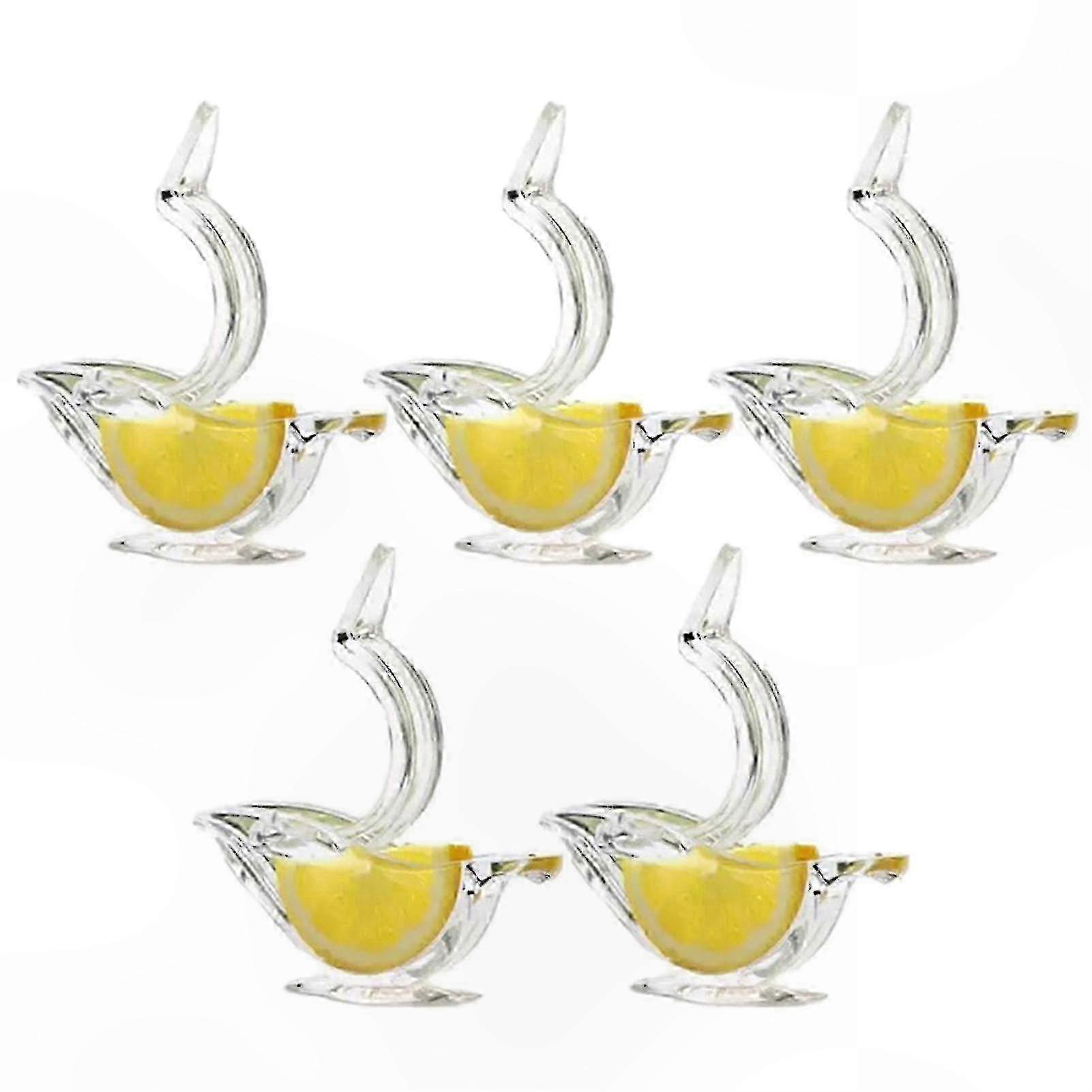 5-Piece Acrylic Lemon Squeezer Set Transparent Manual Juicer for Home Use