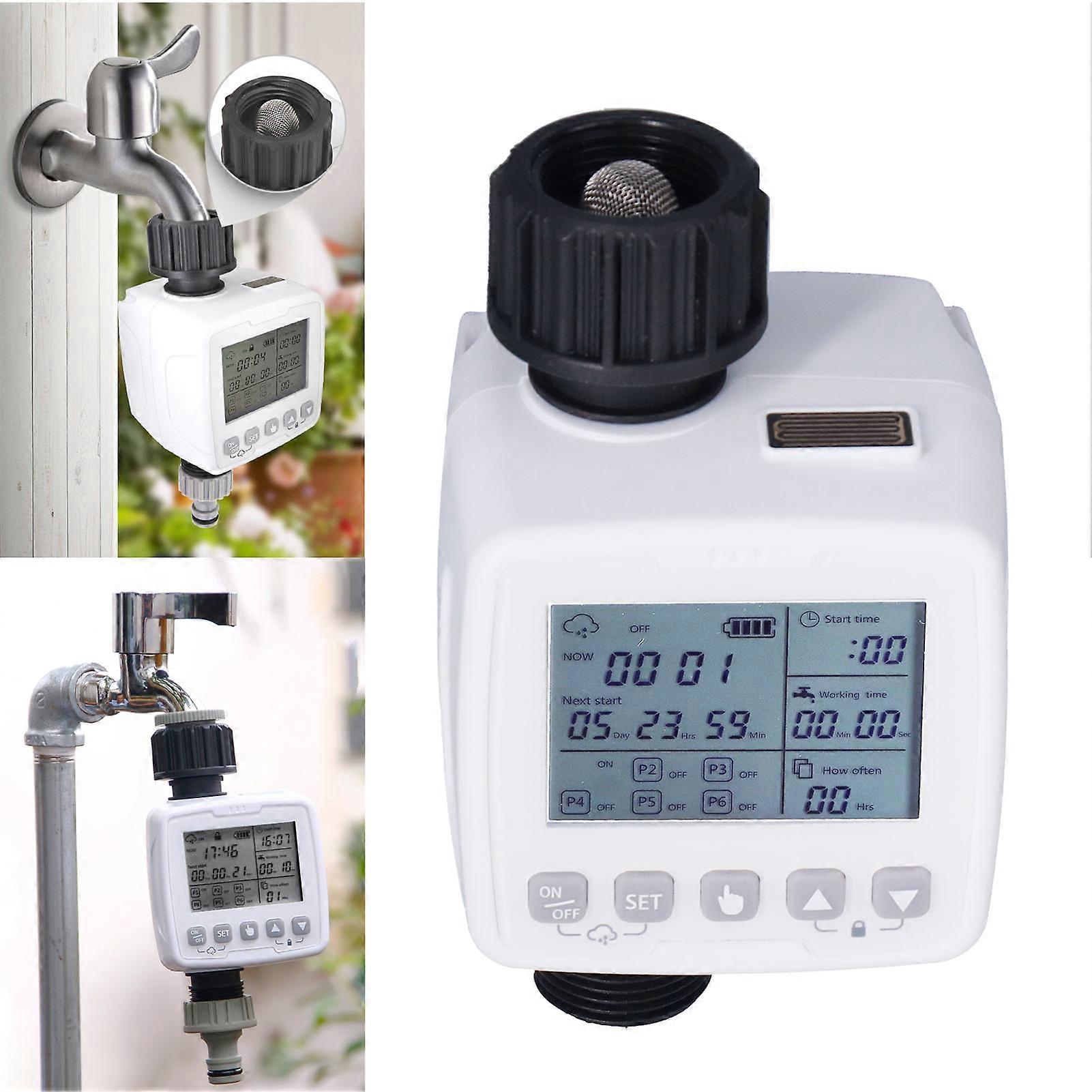 Smart Waterproof Sprinkler Timer with Rain Sensor, 13.8x7.5x7cm