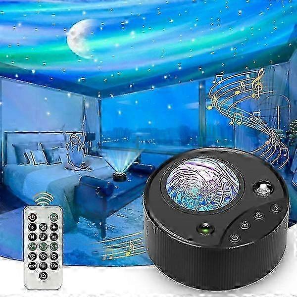 LED Star Projector Night Light - 3-in-1 Aurora Galaxy projector with white noise, sleep ti