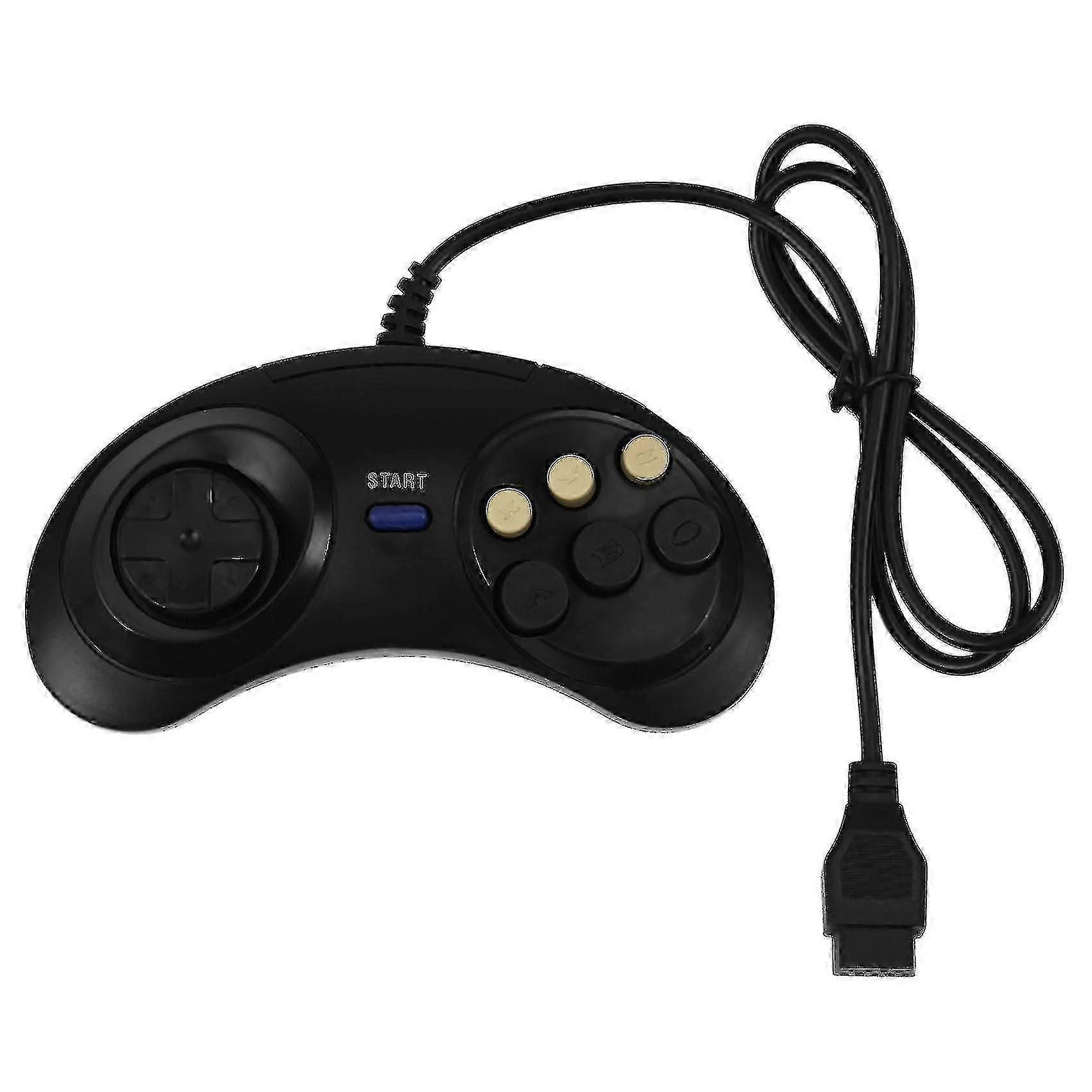 Classic Retro 6 Buttons Wired Handle Game Controller Gamepad Joystick Joypad For Md2 Pc Drive Gamin Hy