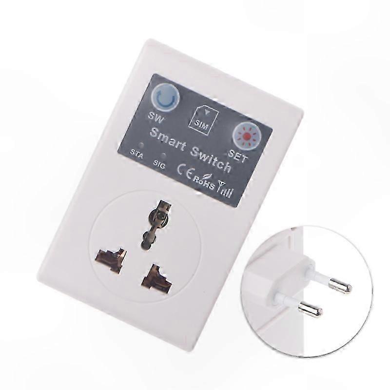 220V Smart Plug with Wireless Remote Control and GSM Functionality for Home Automation Power Management Solution