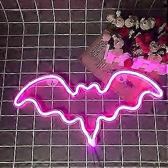 LED Night Light Neon Signs Bat for Party Room Wall Decor Hang Up Decorative