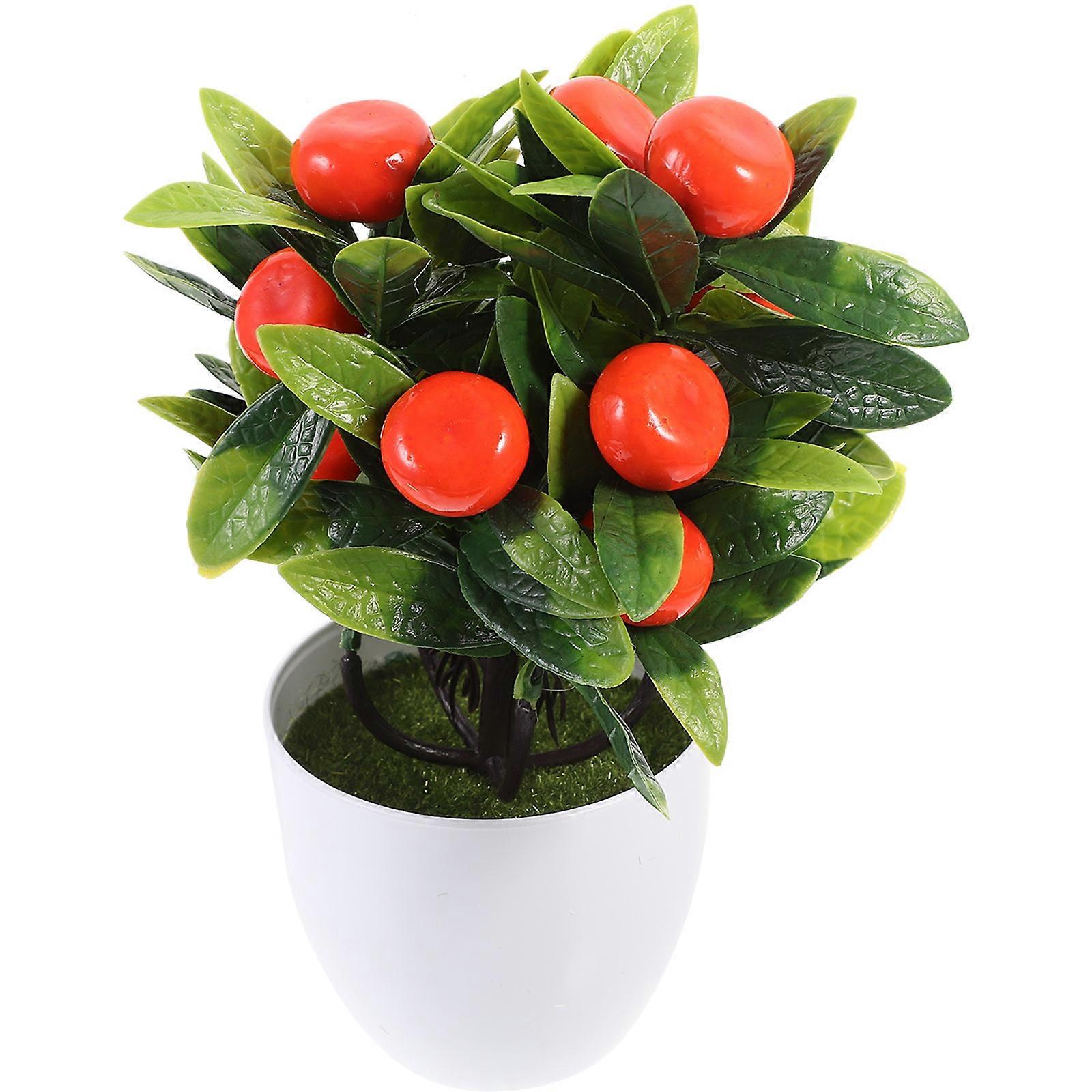 Artificial Fruit Tree for Decoration 3Pcs Simulation Plastic Potted Plant