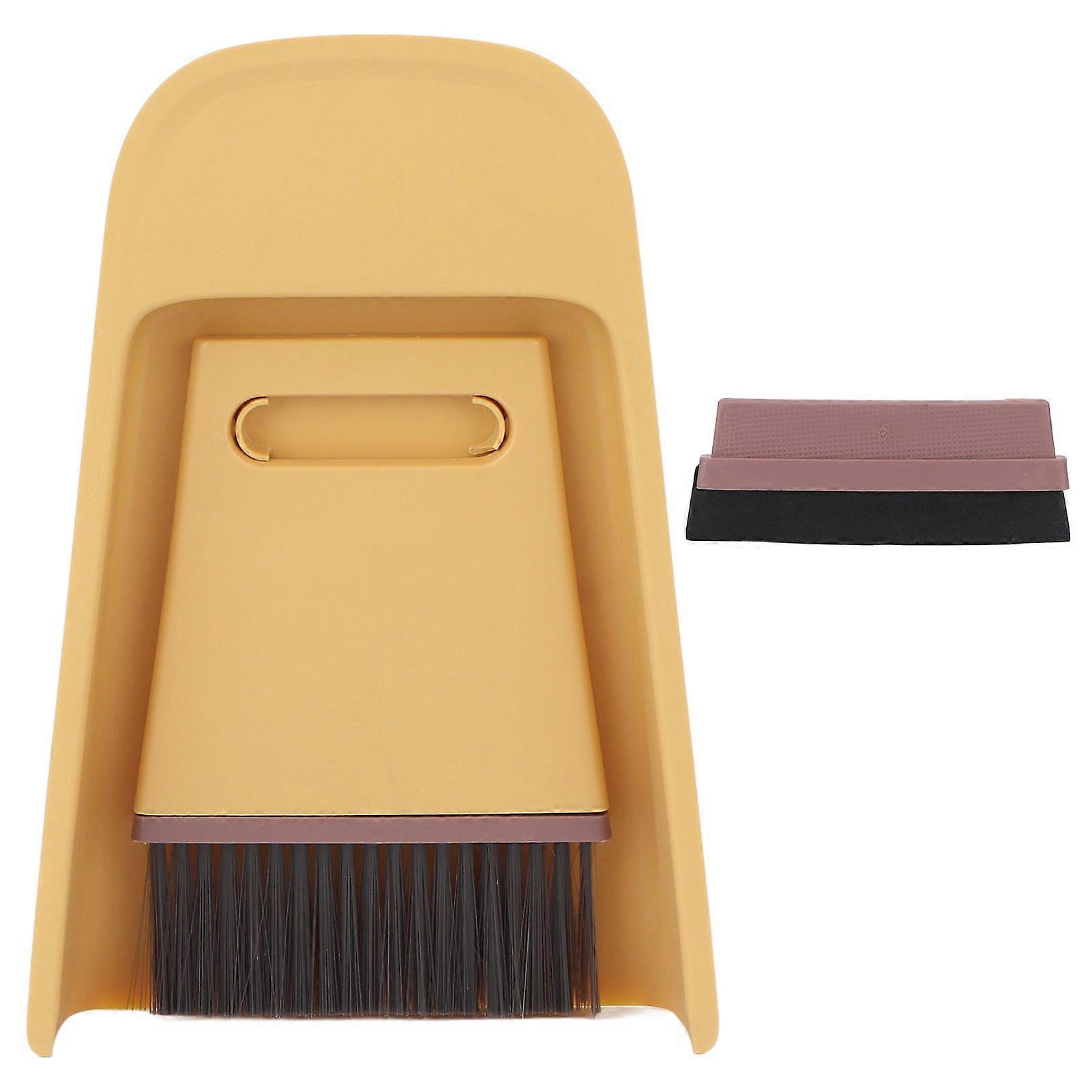 Mini Dustpan Brush Set 3 in 1 Multipurpose Mini Cleaning Broom Brush for Desk Office Pet Nest Keyboard Countertop