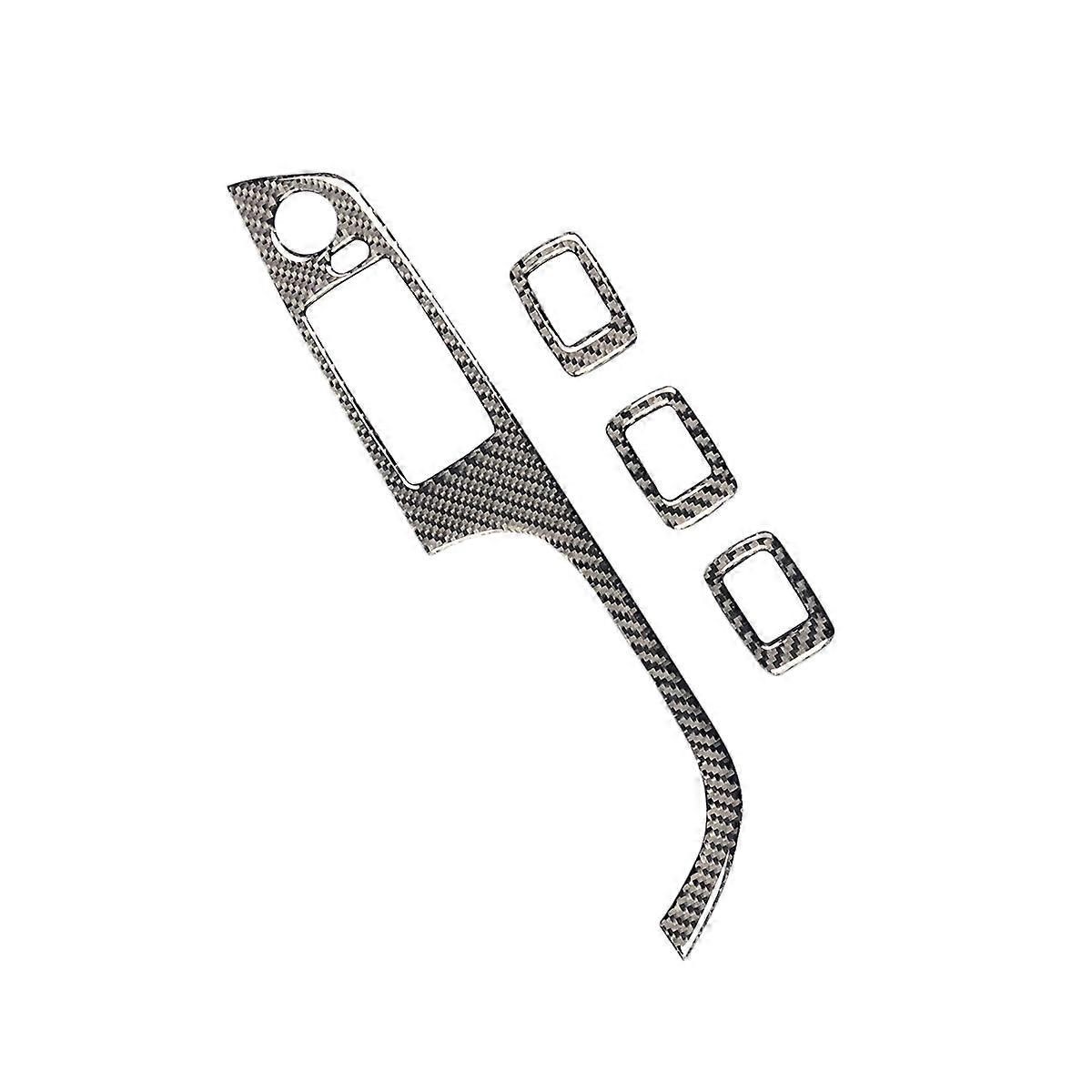Car Window Control Panel Decorative Sticker Carbon Fiber Styling