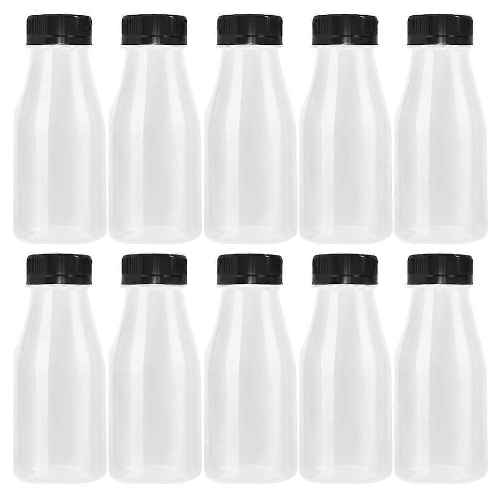 Milk Container Yogurt Bottles for Outdoor Activities Black Pp Leak-Proof 10Pcs