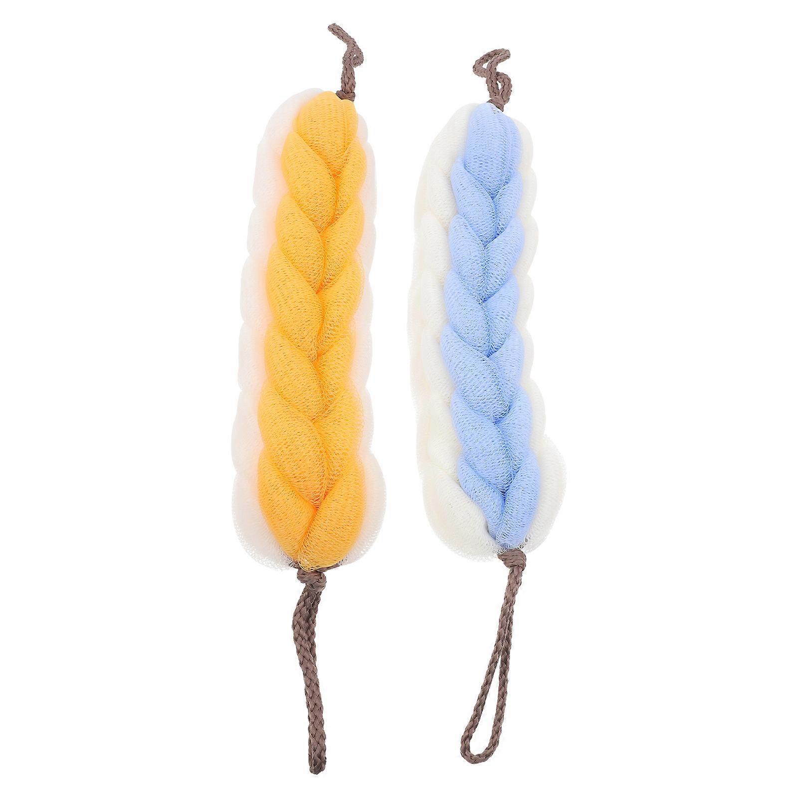 Bathing Towel Long Strip Bath Towel for Back Cleaning 2Pcs Pe Material
