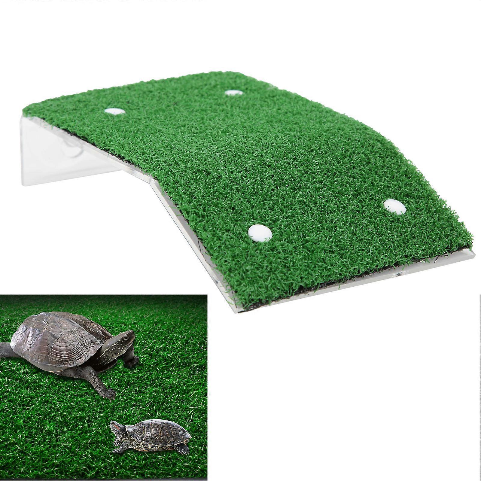 Reptile Basking Platform Plastic Simulation Lawn for Sunbathing Climbing LandscapingM 