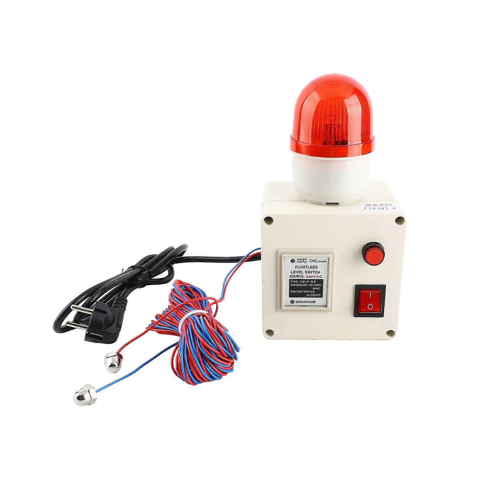 Water Level Indicator Alarm High Water Level Alarm Sensor Waterline Indicating Alarm with Silencer Switch