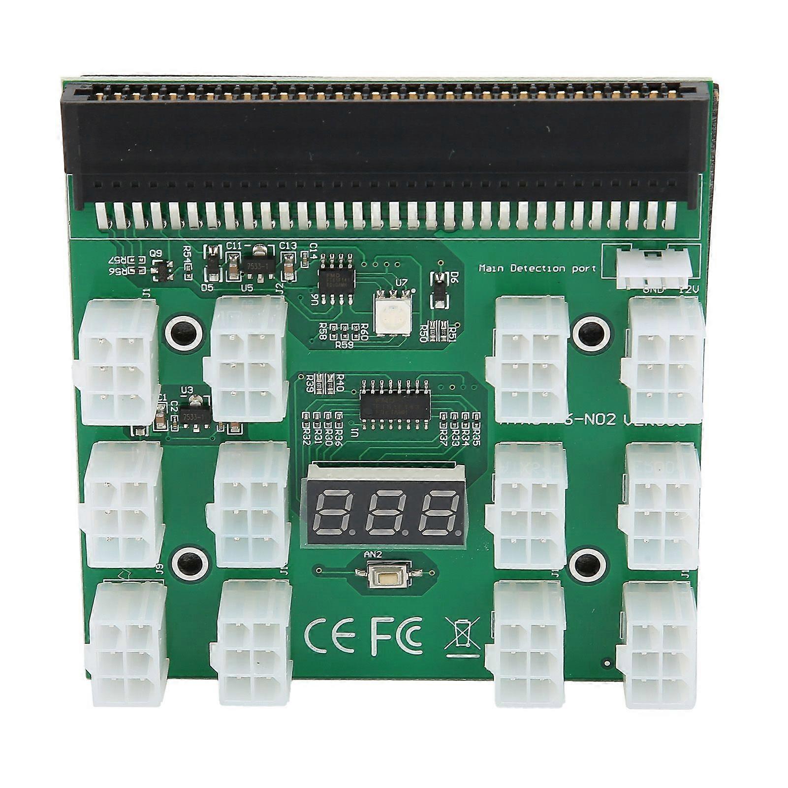 Power Distribution Board Adapter 12 Position Breakout Module Motherboard Accessories 12VGreen