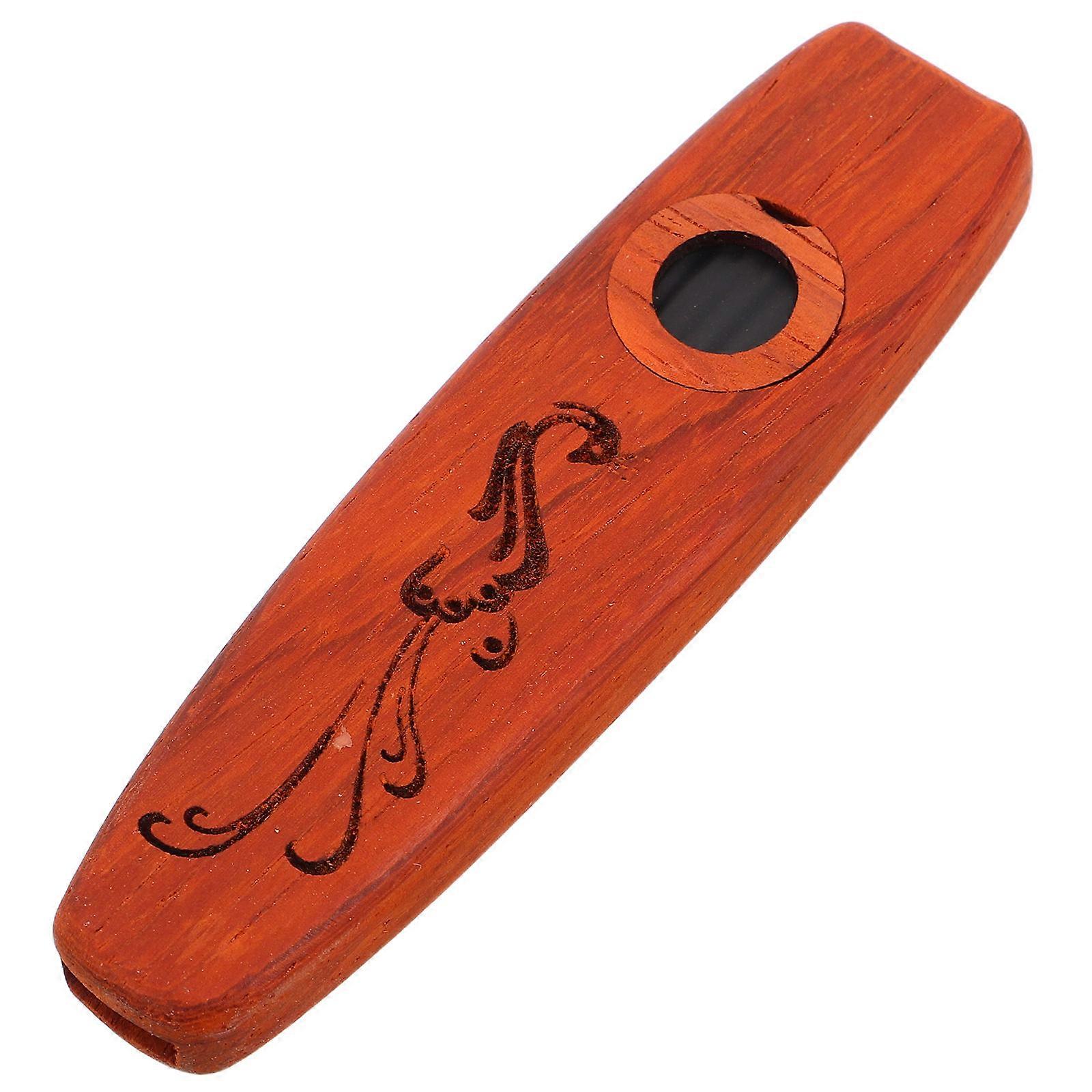 Kazoo Musical Instrument for Adults 3Pcs Solid Wood Set Coffee Color