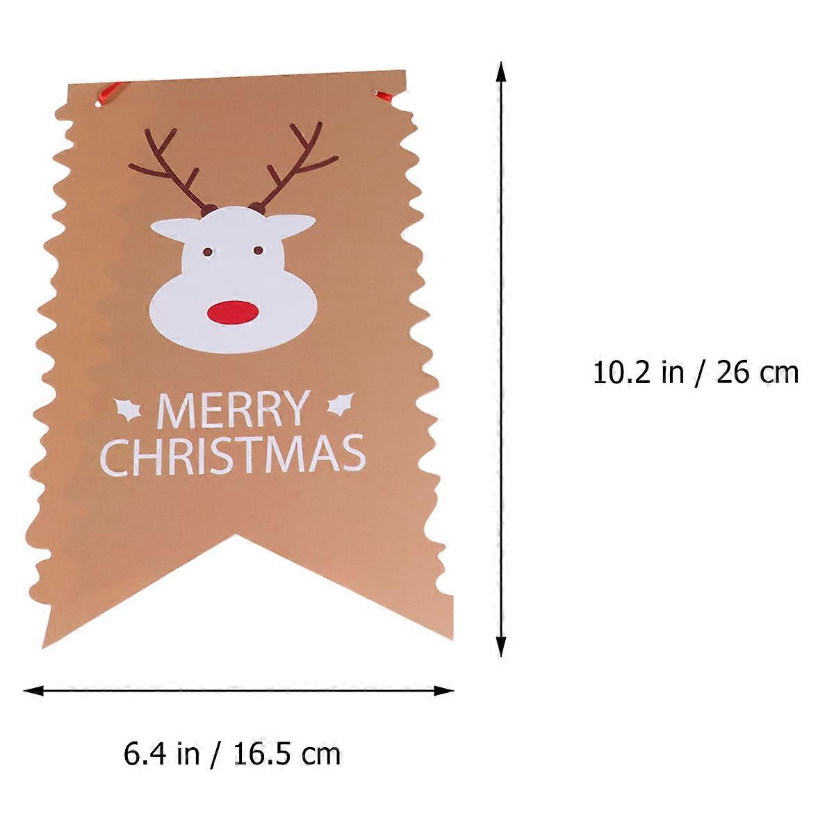 Christmas Doubled-Sided Banner Fashionable Banner for Party Use 3Pcs Assorted