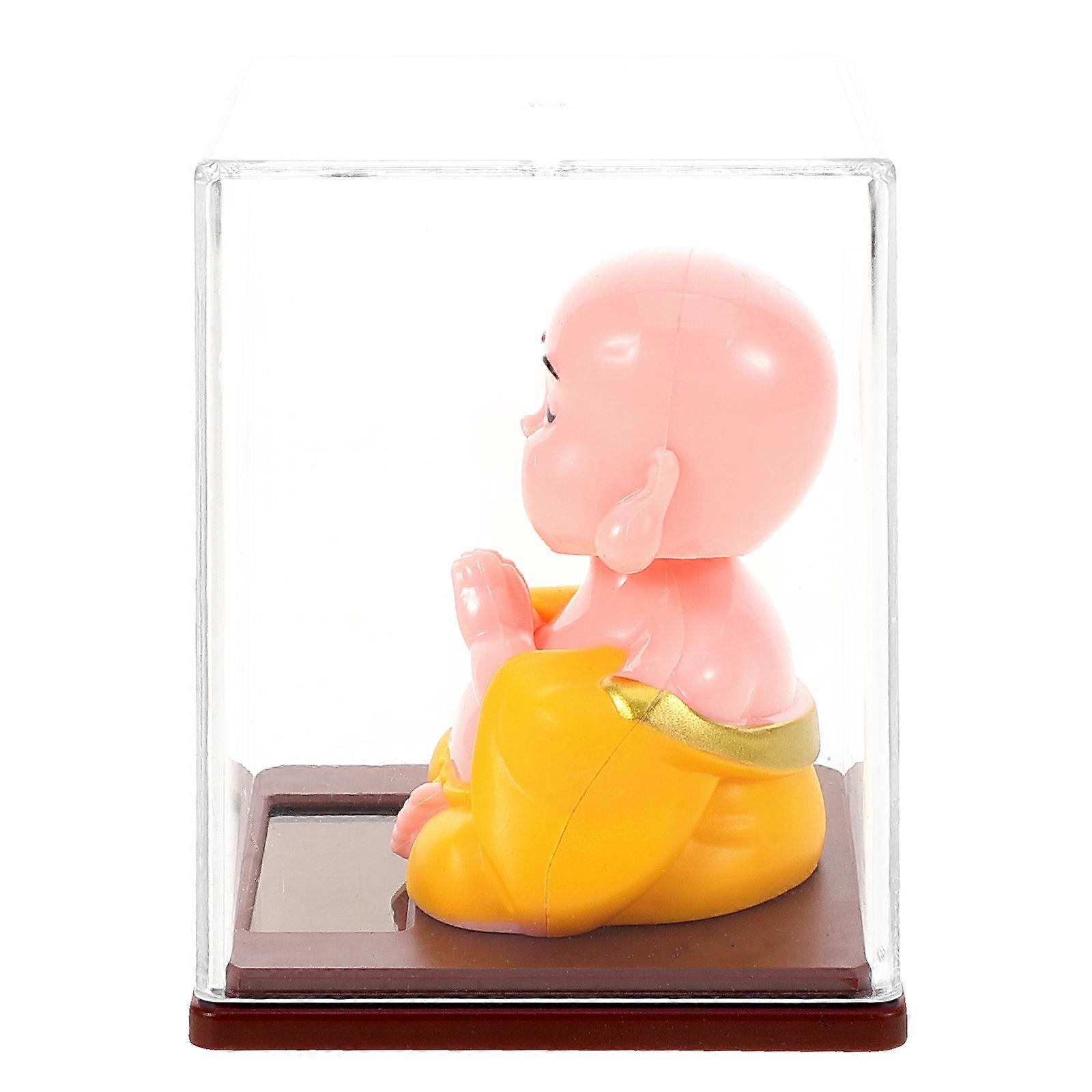 Cute Monk Decoration for Car Dashboard Uses 2Pcs Mini Buddha Statues