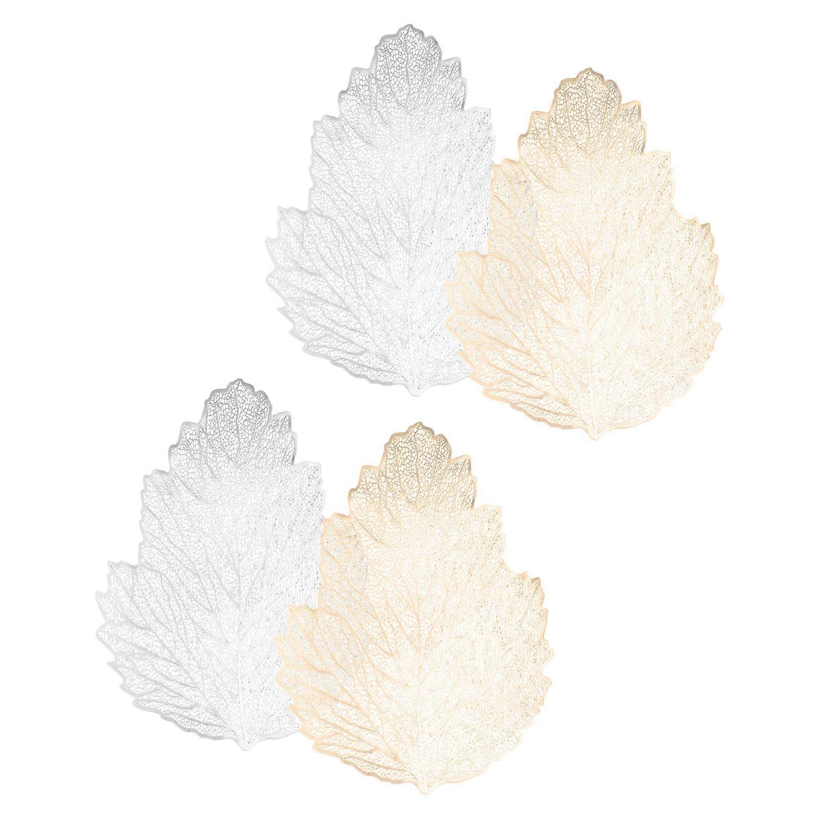 Leaf Shape Placemat Heat-Resistant Placemat for Table Protection 12Pcs
