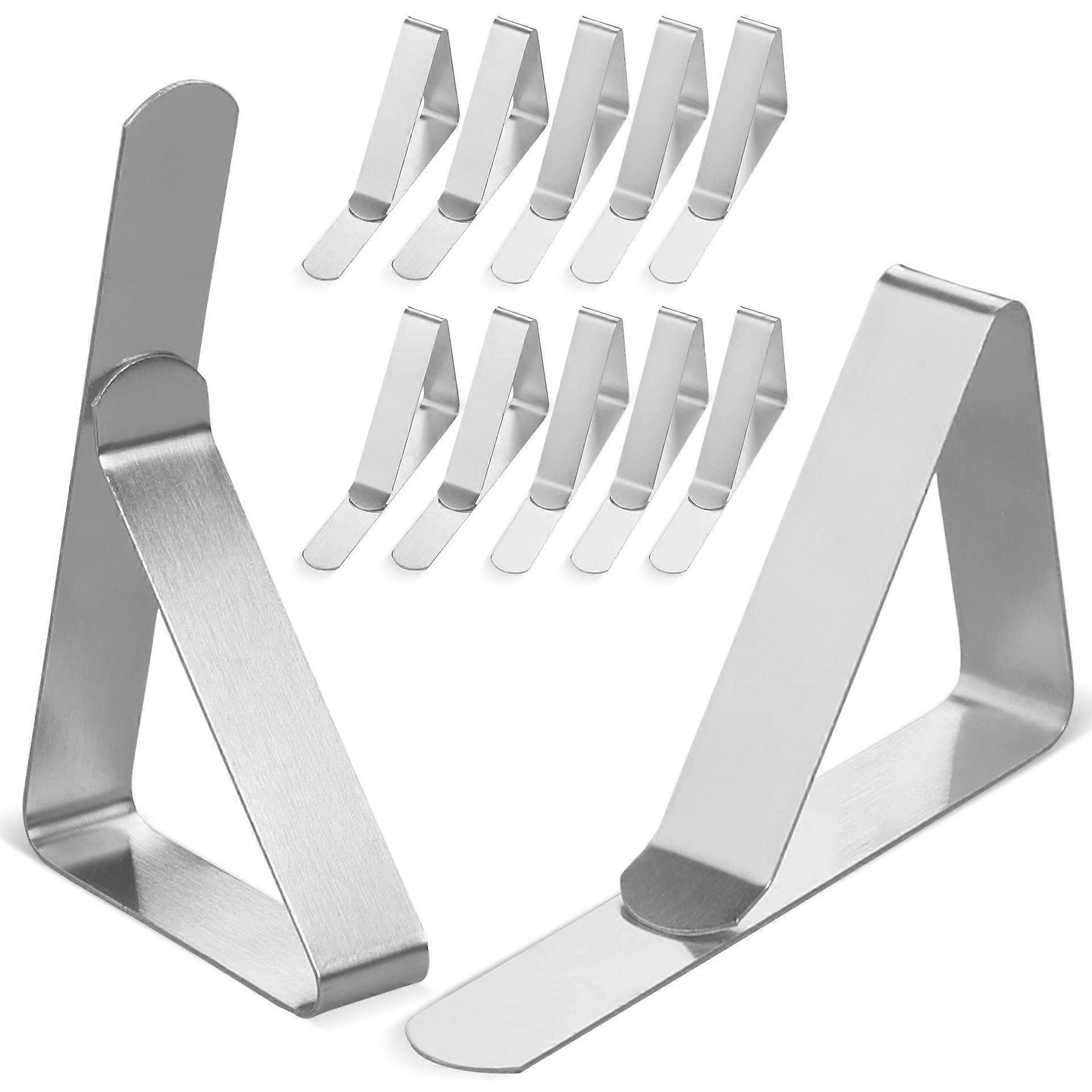 12 stainless steel tablecloth clips Triangular tablecloth clip tablecloth non-slip fixed clip