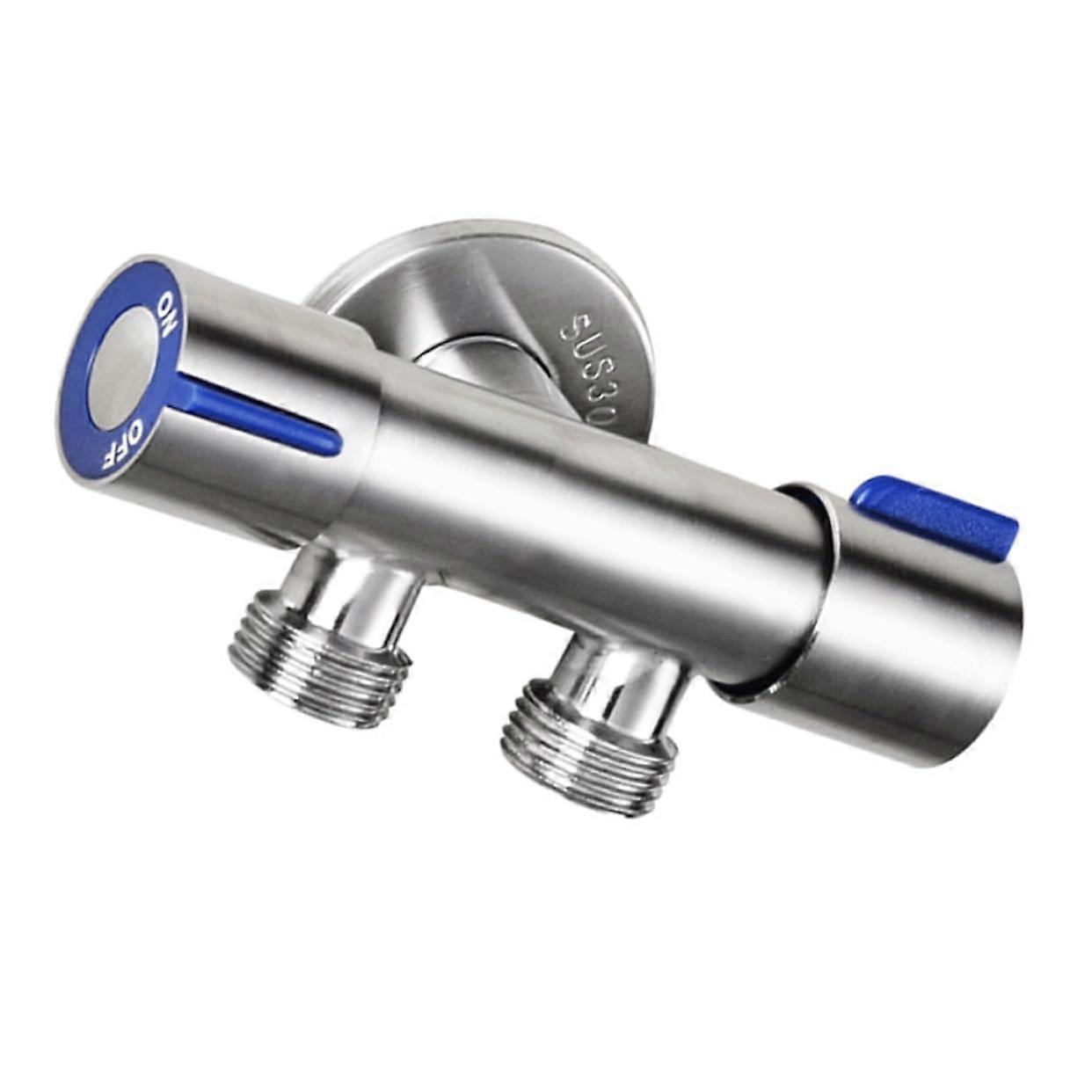 Bathroom Sink Taps DoubleHandle Faucet Pair, Modern Brushed Finish, Cold Water Only