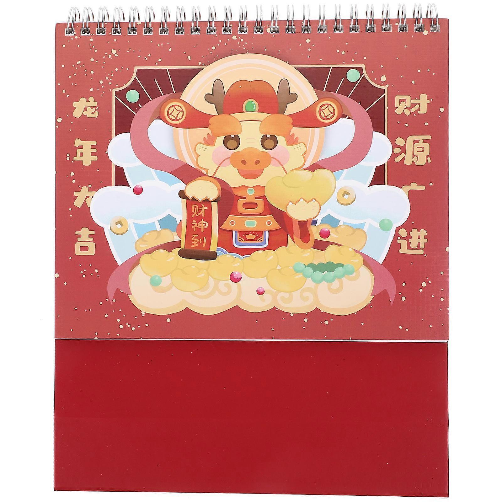 Freestanding Desk Calendar Monthly Planner 2024-2025 For Students Teachers And Office Workers A5 Size Featuring Spiral Binding Design 3Pcs