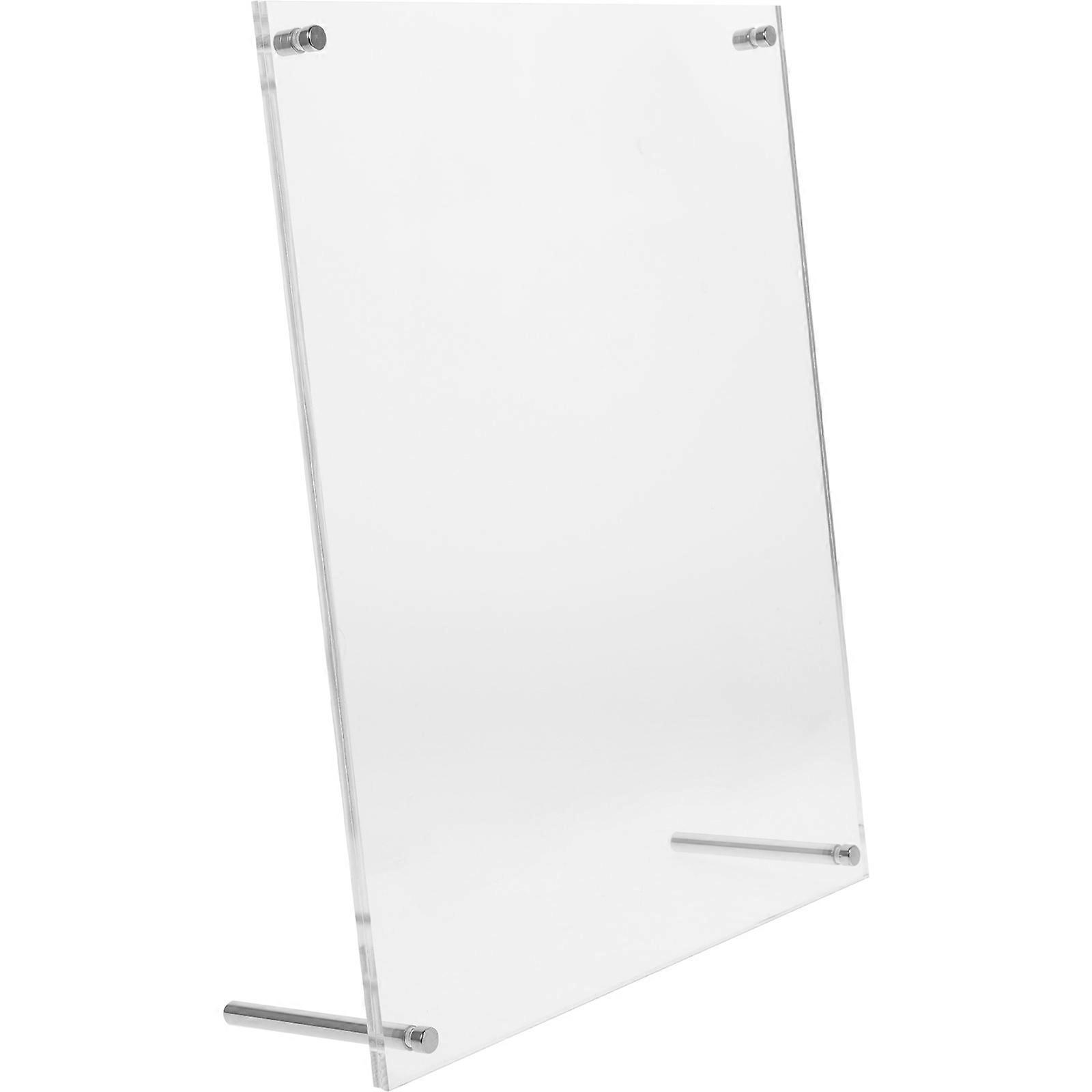 Photo Display Clear Certificate Picture Frame Square Home Decoration Transparent Acrylic and Metal License Holder for Business 1Set