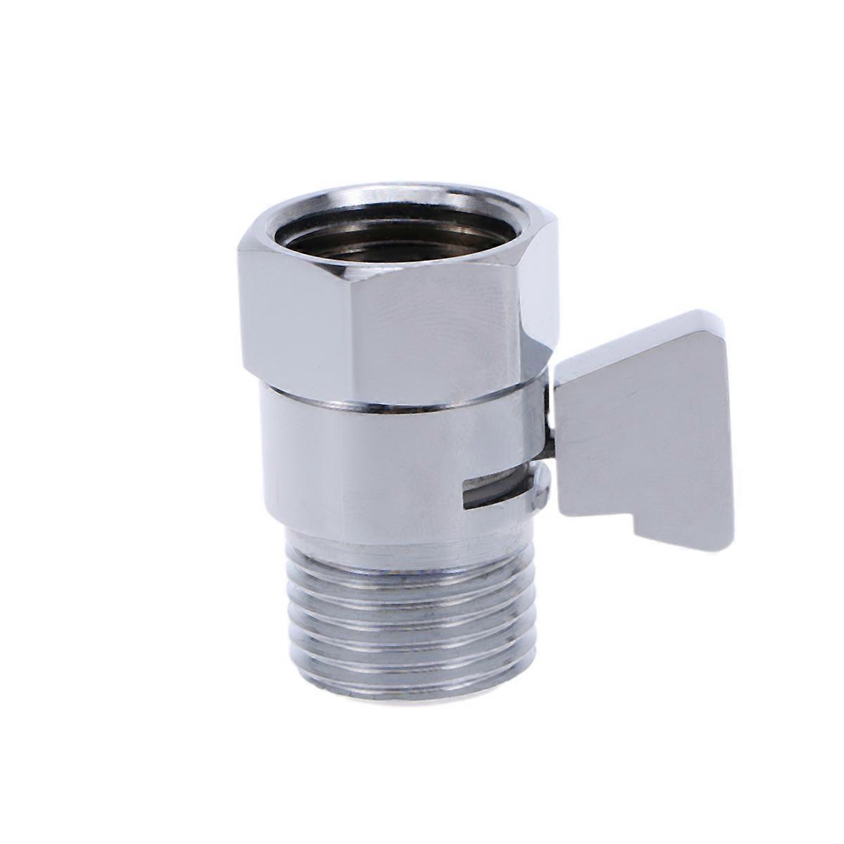 Bathroom Shower Adapter T-Adapter Metal Shut-Off Valve For Shower Arm Mounted Diverter 1Pack