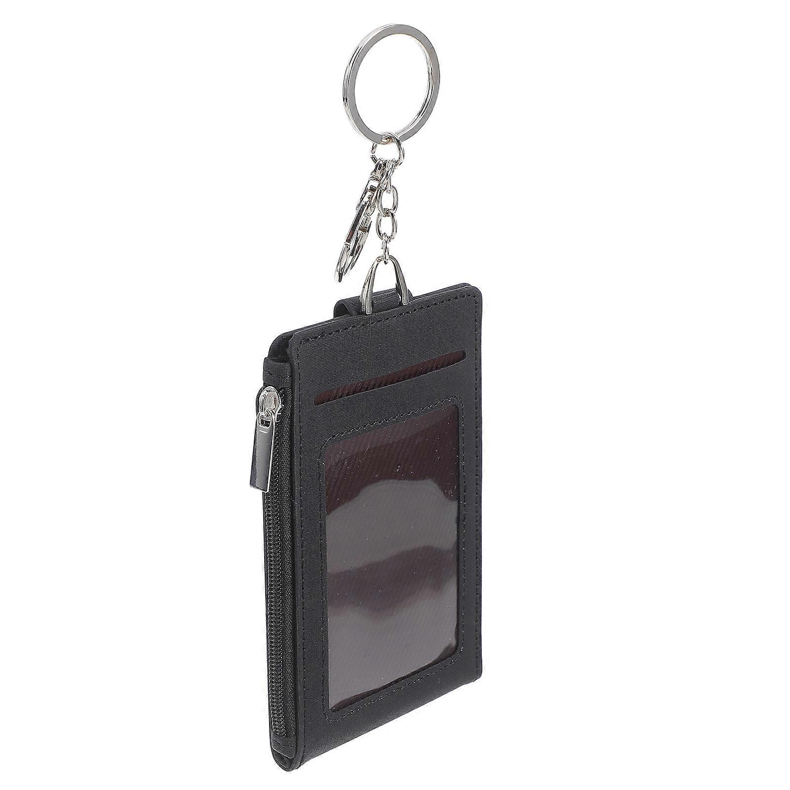 PU Card Holder with Keychain Wallet for Business Cards and Daily Use 3Pcs