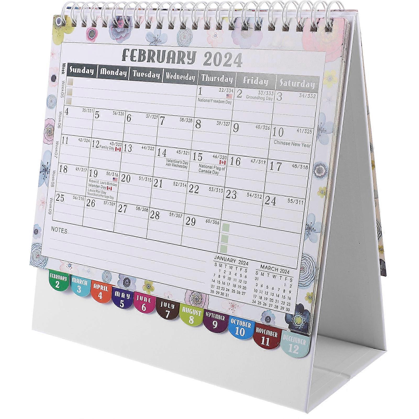 Office Monthly Calendar Professional Style Student Use Thick Material Monthly Planning 1Pack