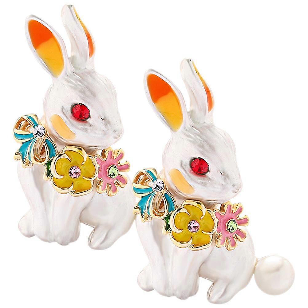 Bunny Brooches for Clothes Rabbit Easter Bunny Brooch Pin 4Pcs