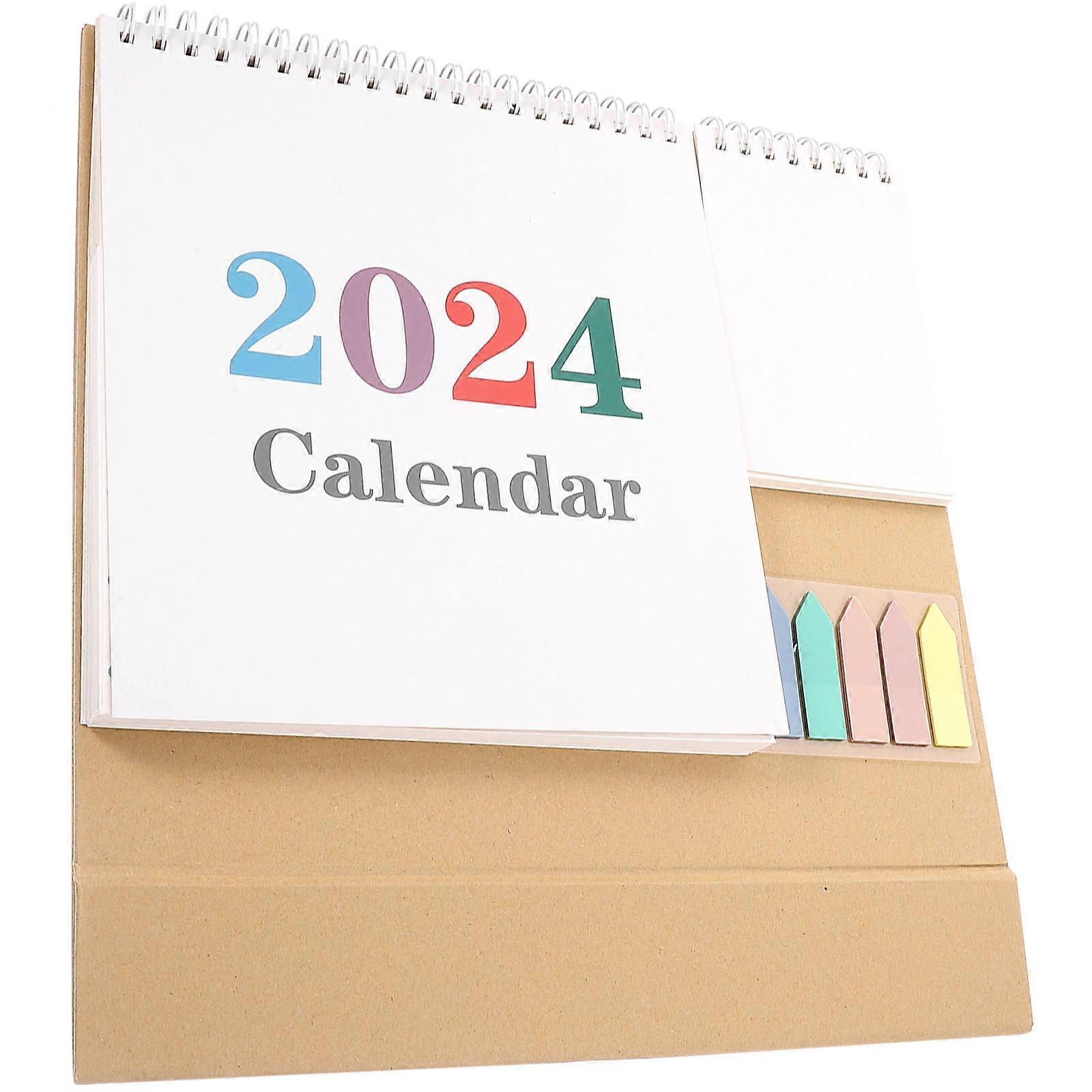 Multi Color Desk Calendar For Adults And Office Workers 25X18.8CM Event Marking 1Pcs