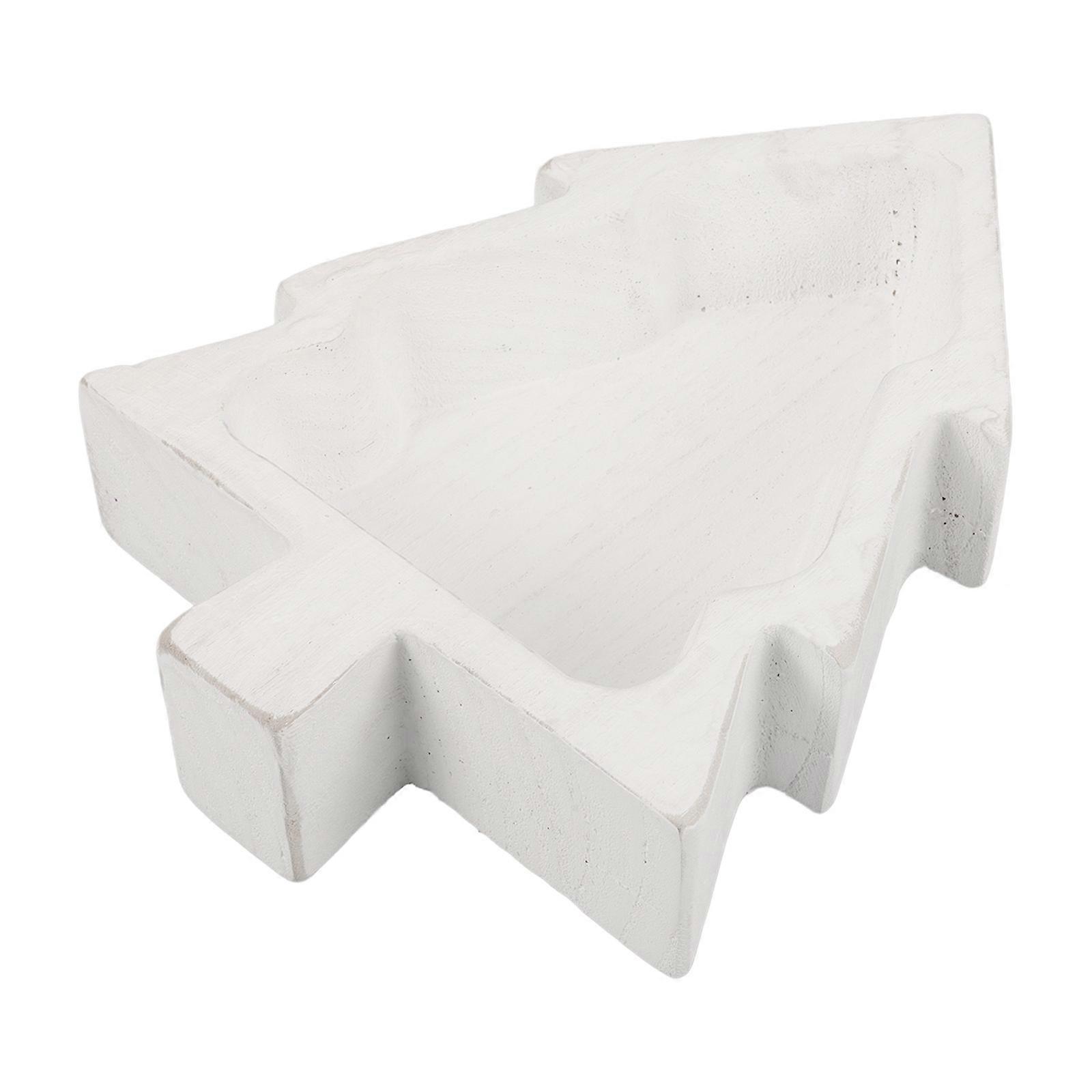 Xmas Tree Shaped Dessert Serving Dish 4Pcs Designed For Family Gatherings Banquets Multi-Functional Storage White Color