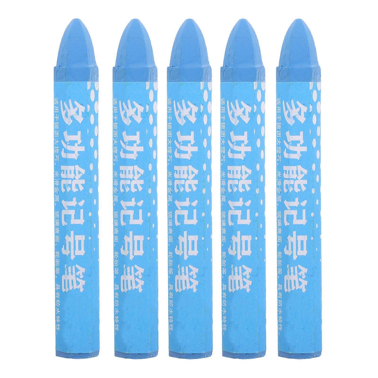 Car Tire Crayon Marker Pen for Temporary Marks 25Pcs Blue Wax