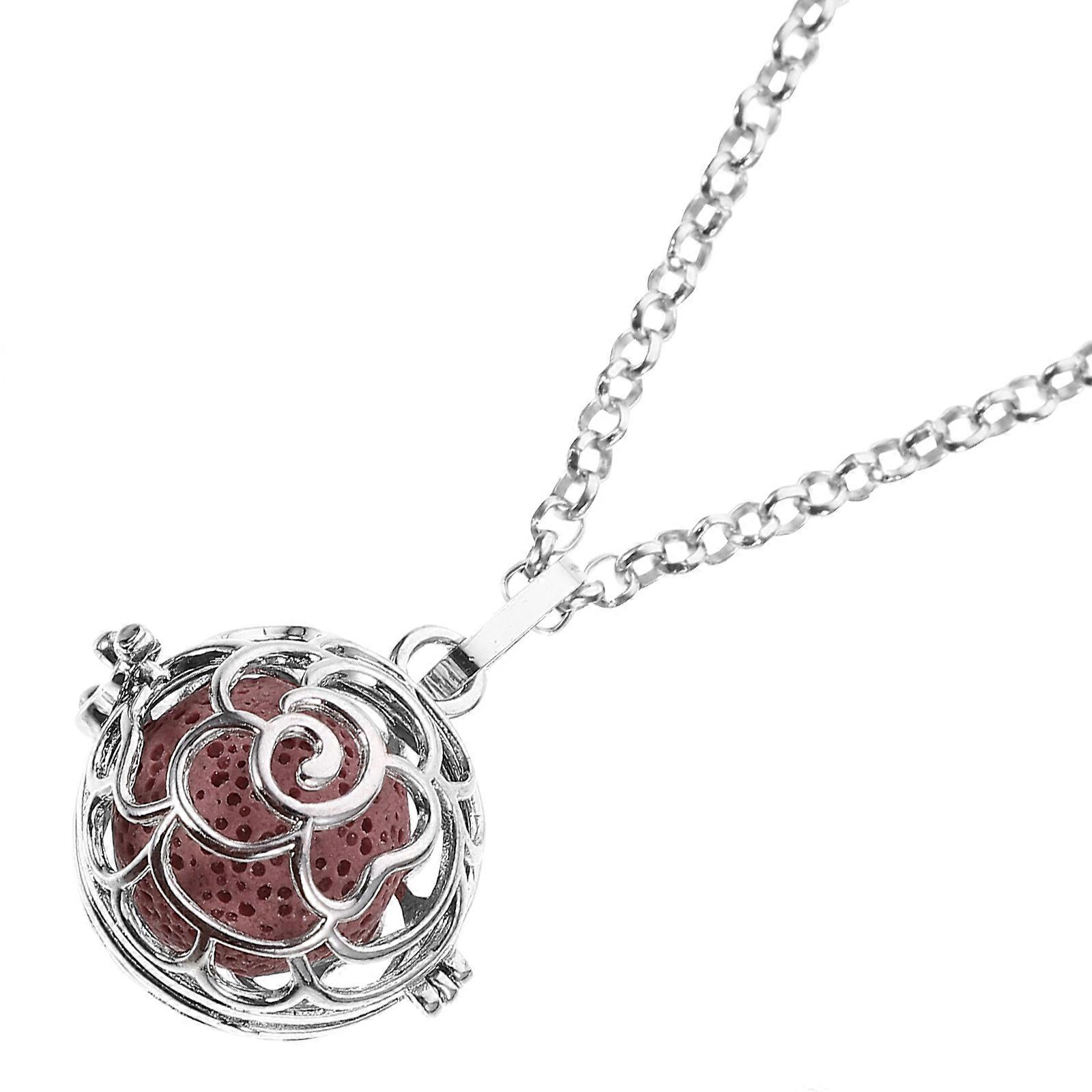 Aromatherapy Fragrance Pendant Unique Neck Chain Travel Essential Oil Diffusion Assorted Color 1Set