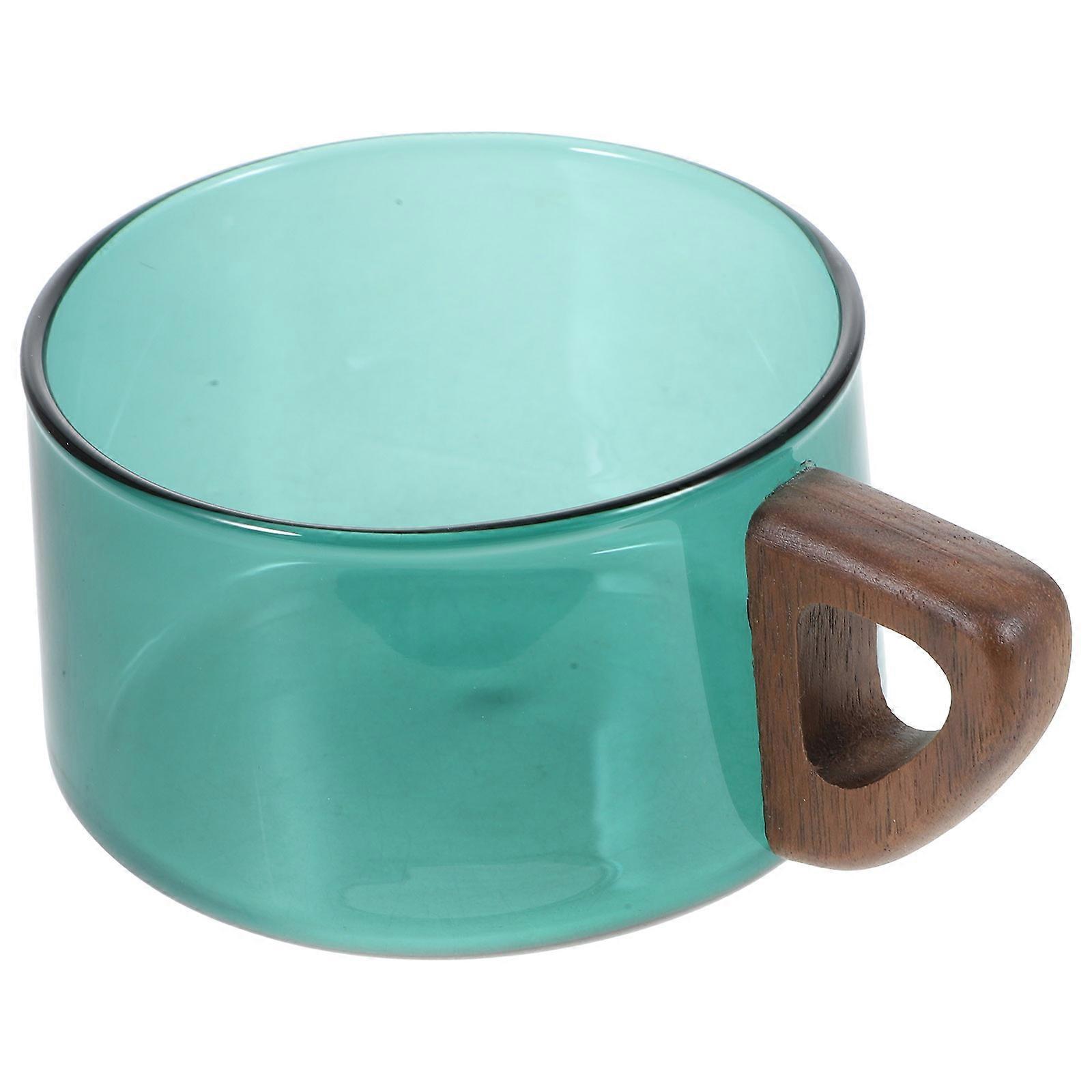 Square Glass Breakfast Mug Set Of 4Pcs Perfect For General Consumers At Home And Coffee Shop Multi-Function Drink Storage