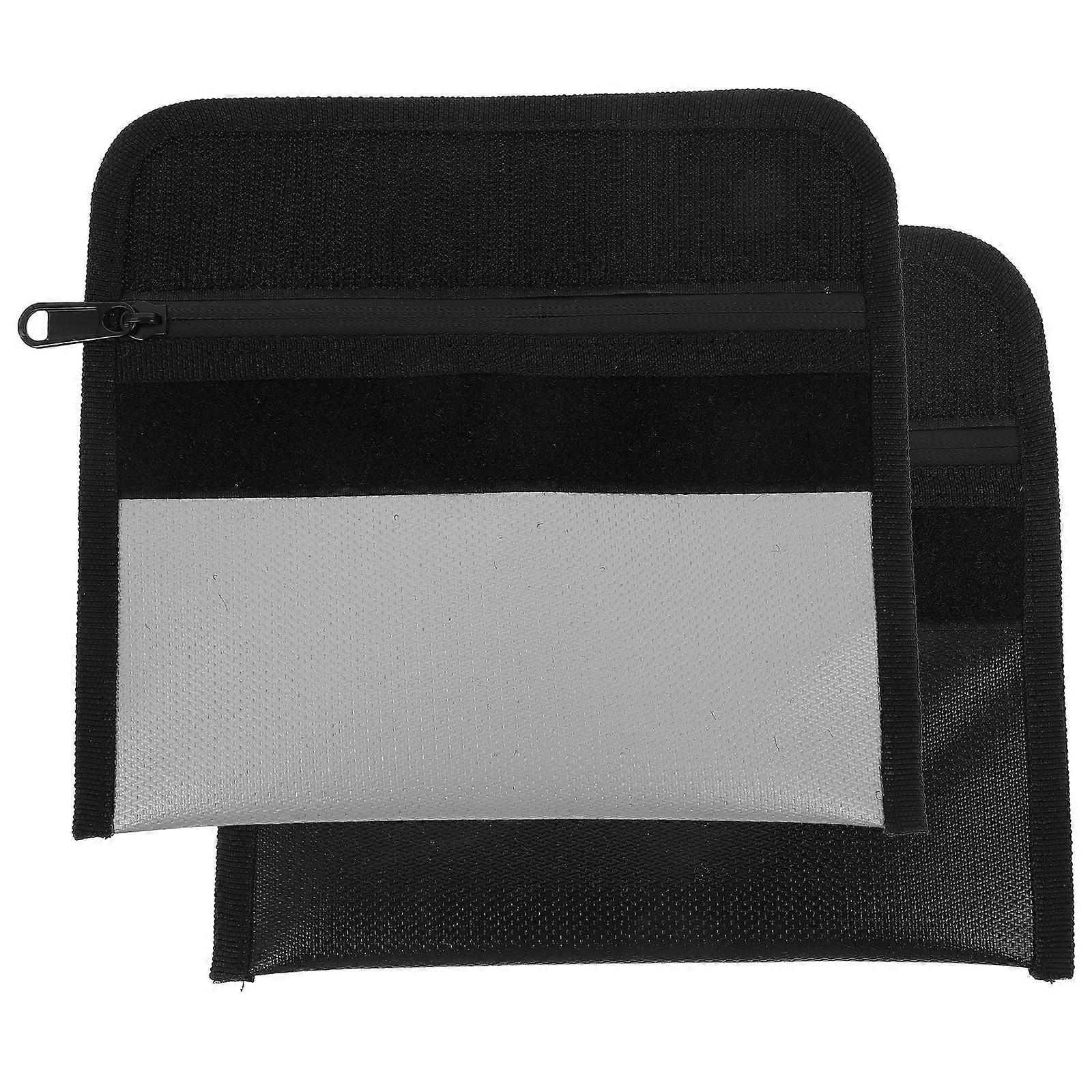 Fireproof Document Pouch For Document Storage Home Office Users With Important Documents Assorted Color 2Pcs