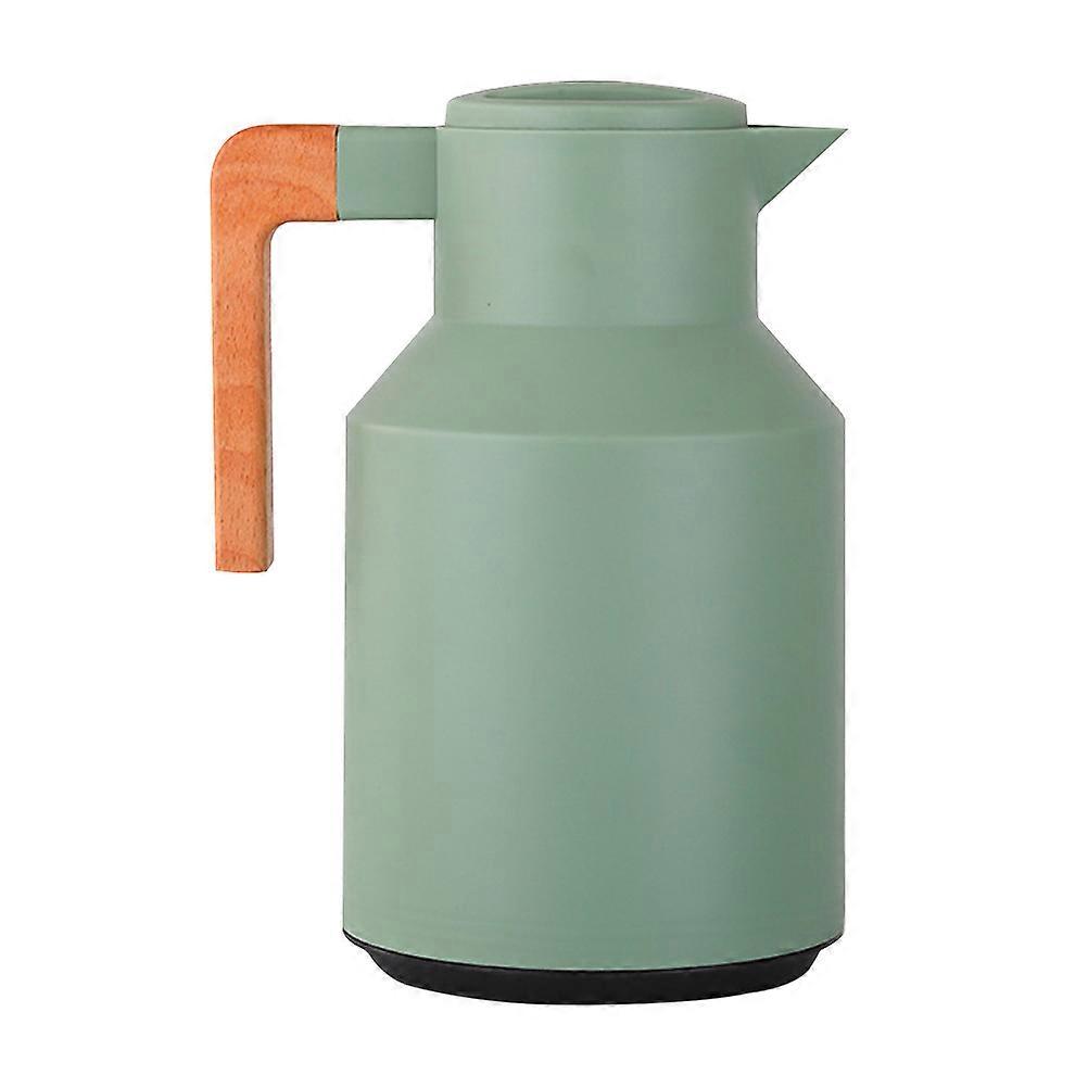 Thermal Insulation Bottle Large Capacity Simple Style Cylindrical Green 2Pcs