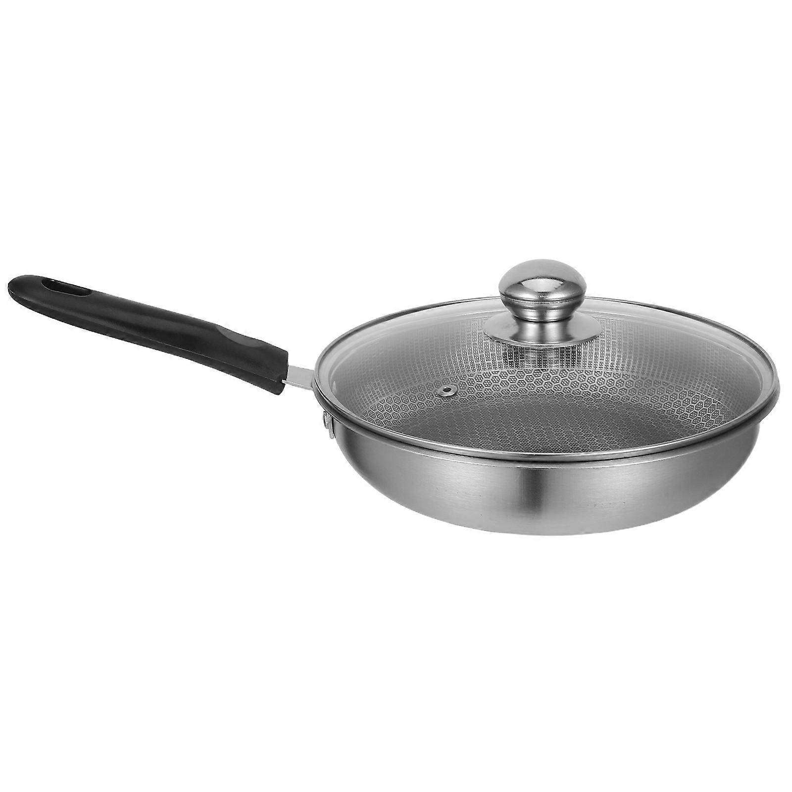 Nonstick Grill Pan Stainless Steel Multi Stir Fry Pan with Even Heating for Home Use
