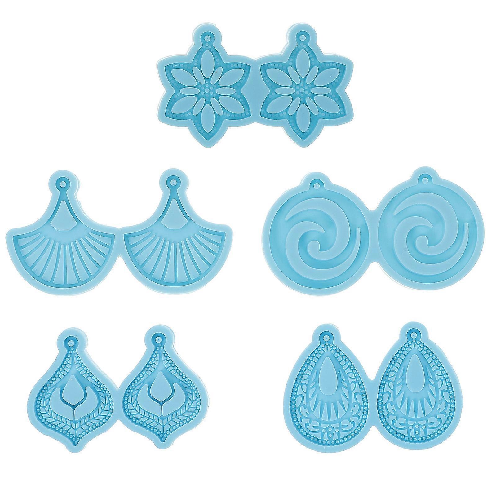 DIY Pendant Casting Mold Silicone Earring Mold for Making 10Pcs