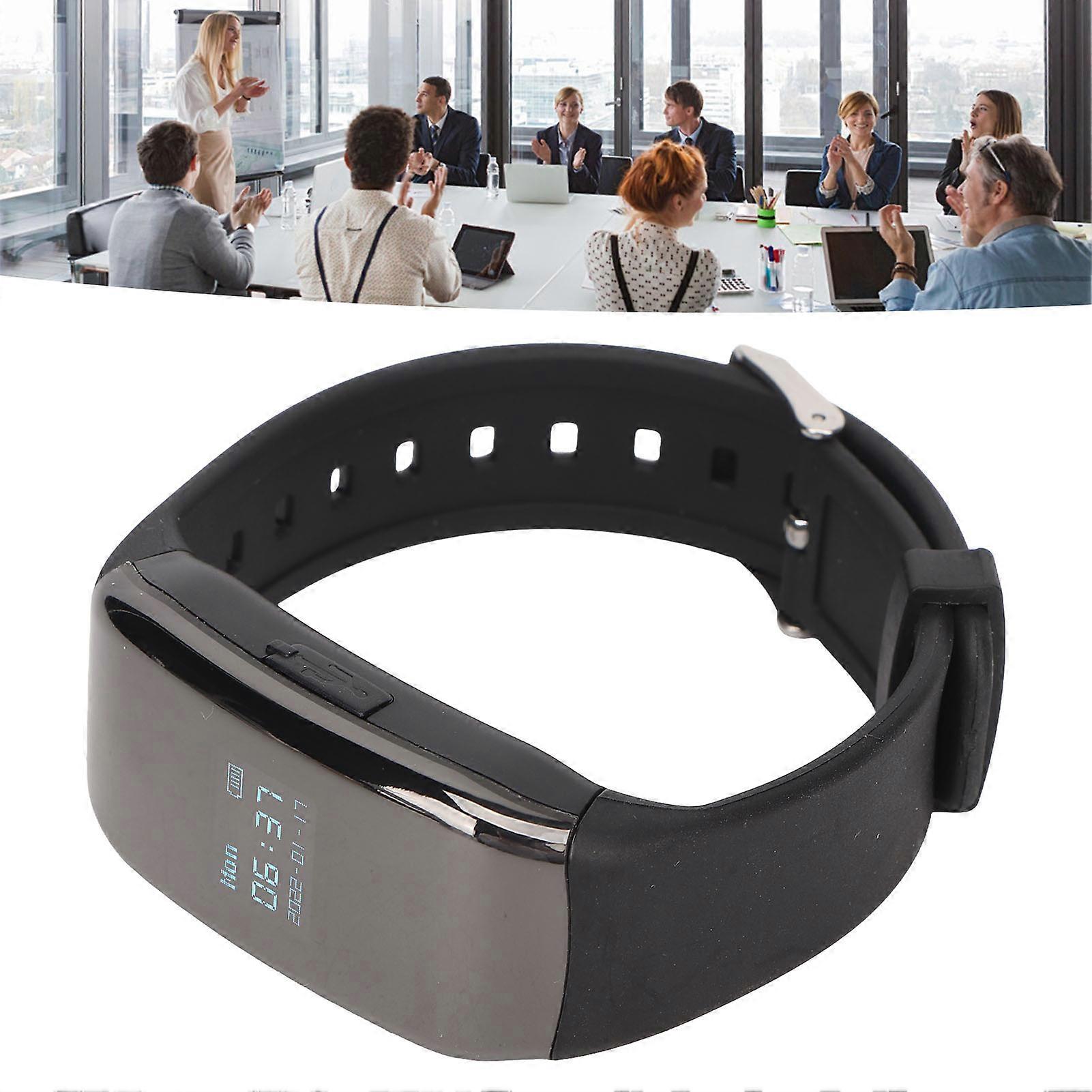 Digital Voice Recorder Watch HD Noise Reduction Voice Activated Recorder Bracelet for Interview Business Meeting 16G 