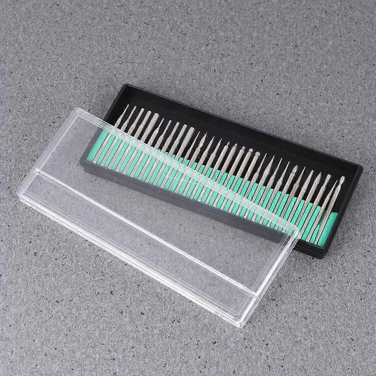 30Pcs Cylindrical Diamond Grinding Bits Heads For DIY Projects And Workshop Use Featuring Durable Material