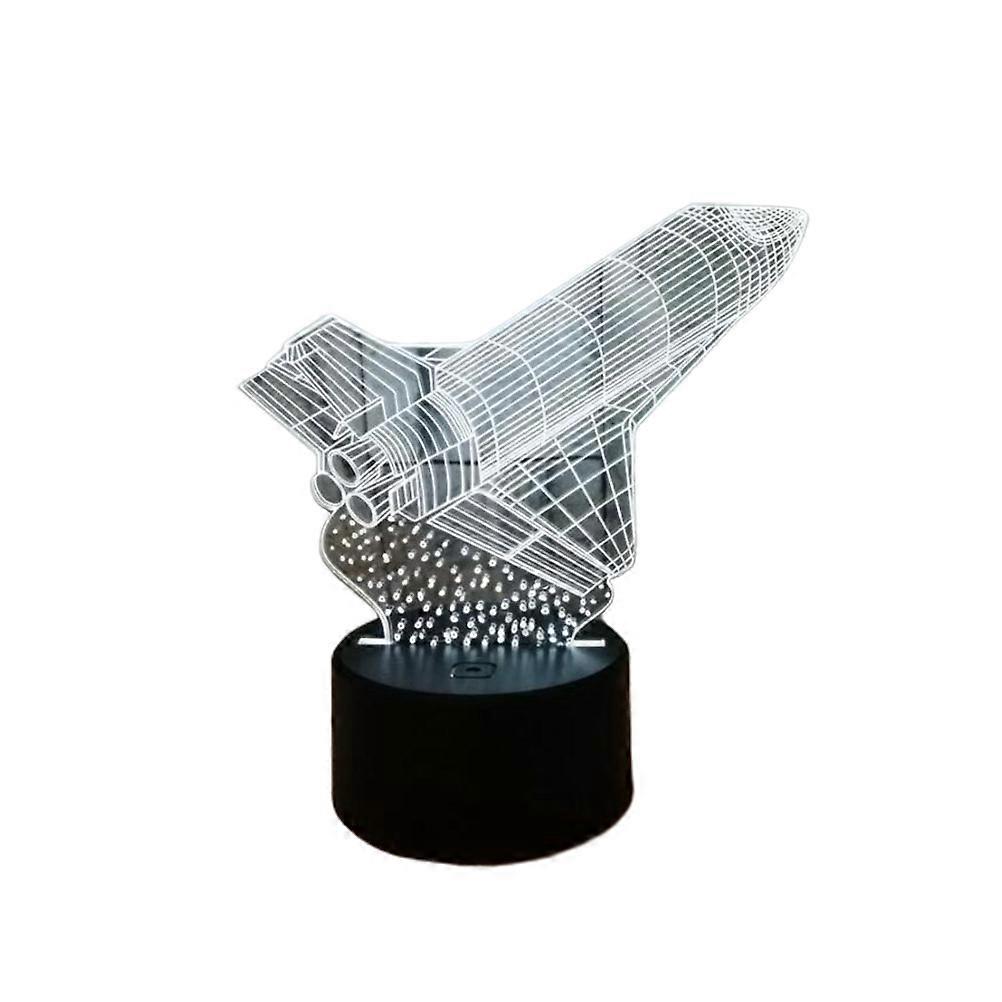 Rocket 3D Table Lamp Touch Control 2Pcs Multi Color Change LED Night Light