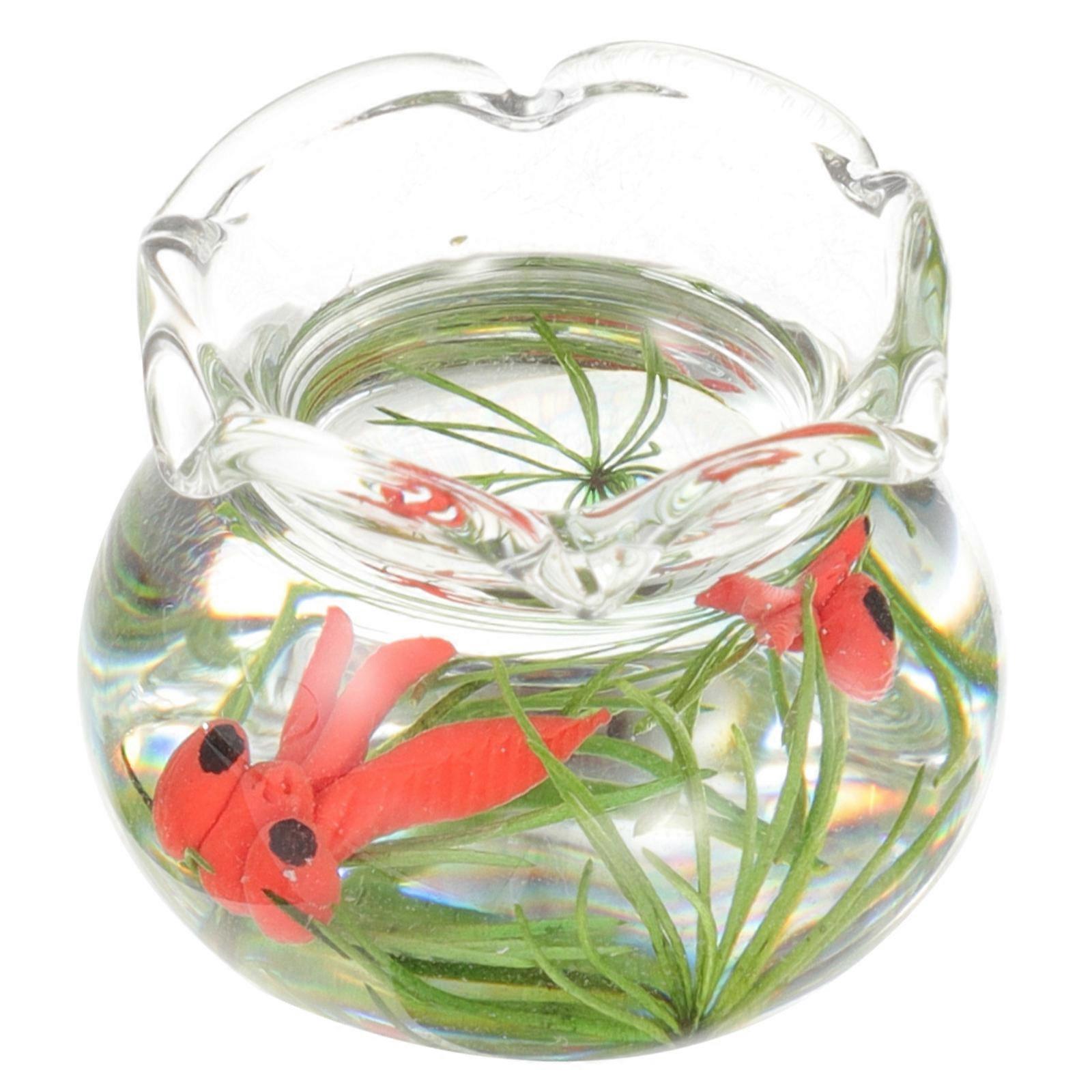 Mini Doll House Accessories Fish Tank Decor for Decor 2Pcs