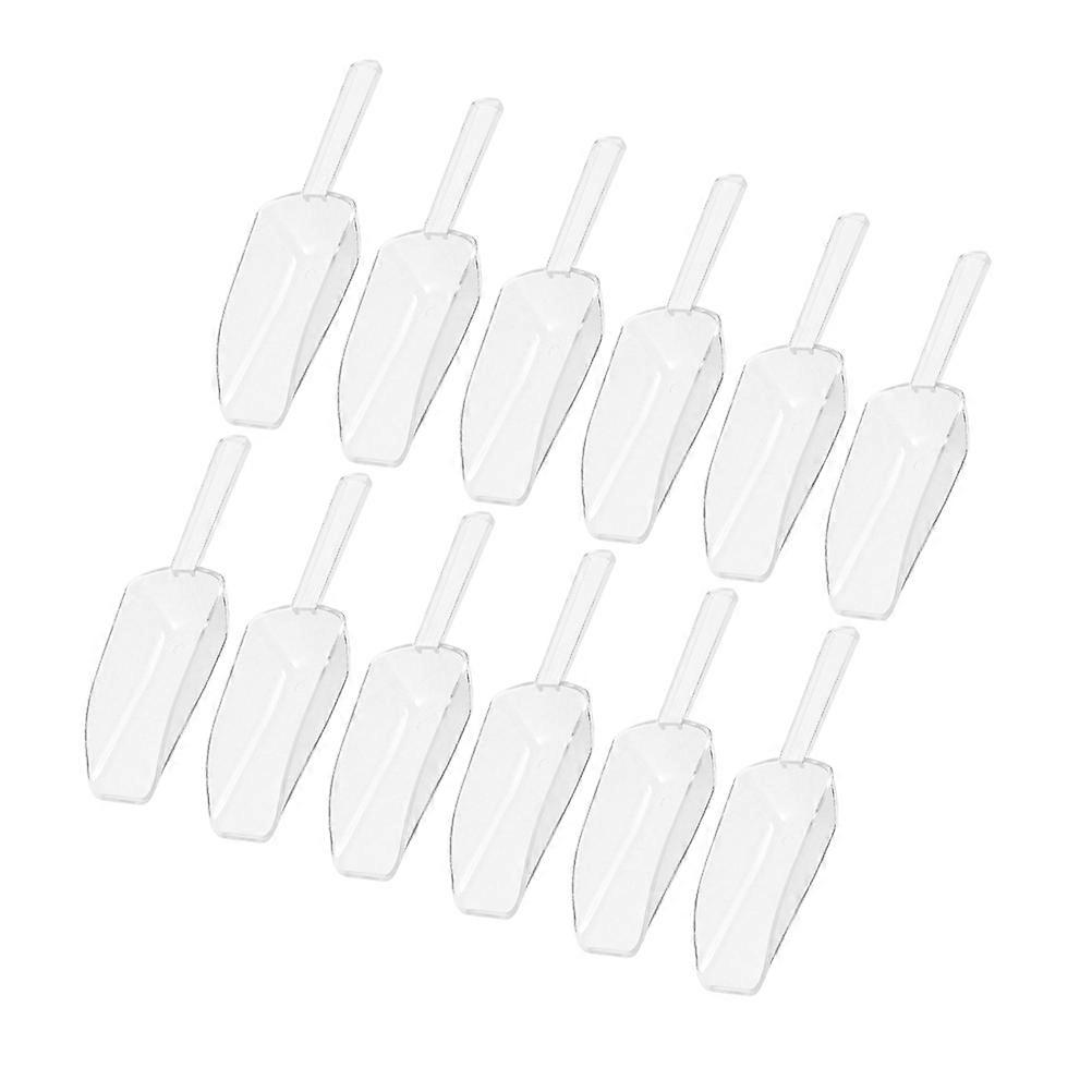 Plastic Kitchen Ice Scoop for Flour Sugar Scooping 24Pcs Transparent