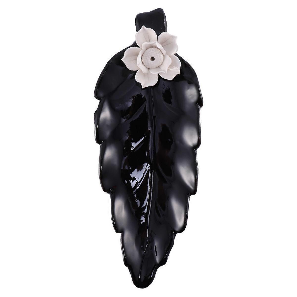 Ceramic Incense Stick Holder for Incense Burning Black 3 Pieces