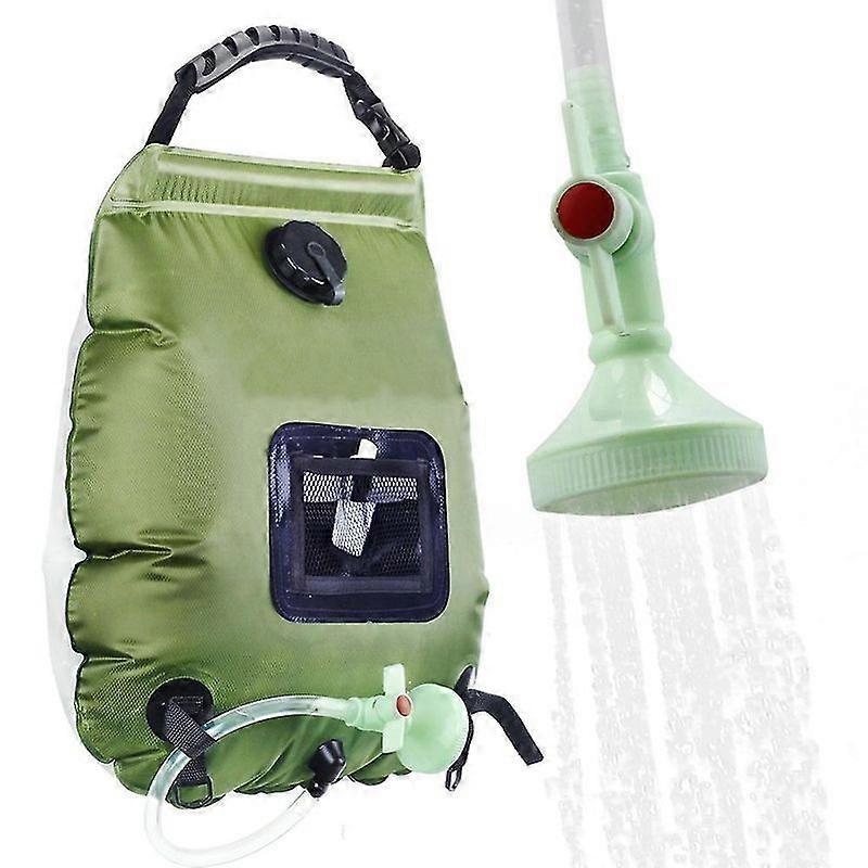 Nouveau sac de douche solaire de camping de 20 litres avec chauffage solaire intégré.