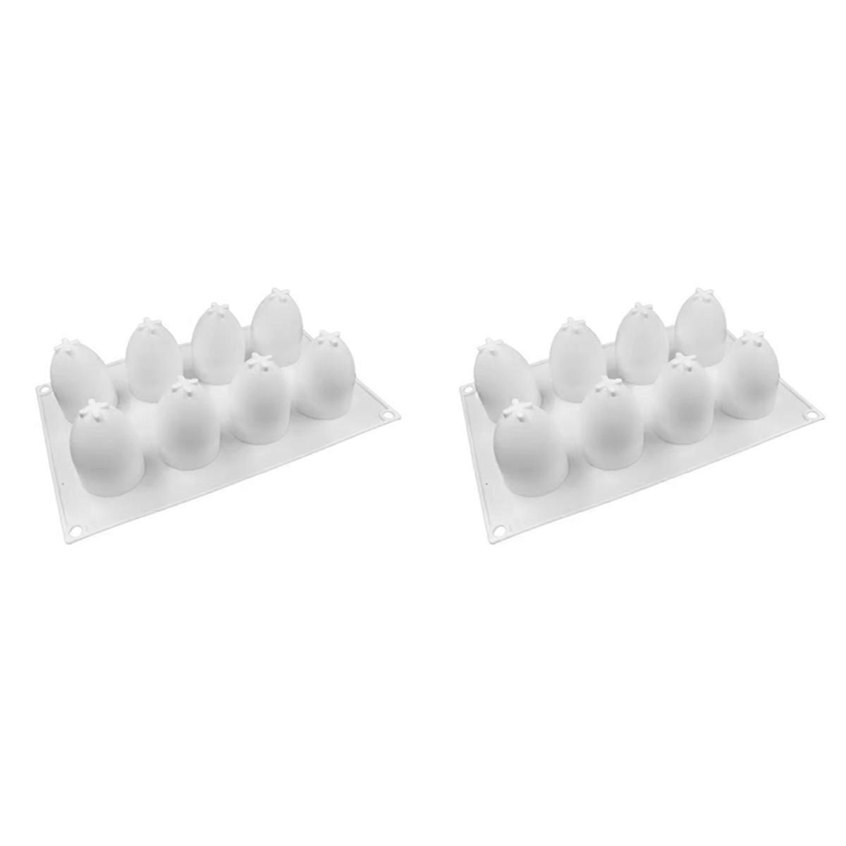 Eight Holes Three-Dimensional Egg Shape Plaster Mold