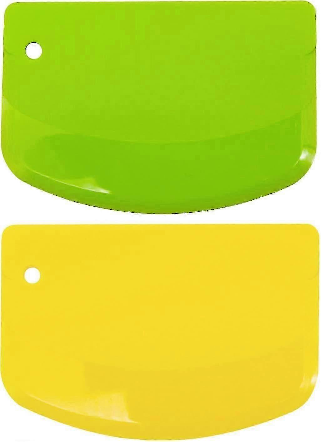 Plastic Dough Scraper Dough Cutter,non-sticky Cake Scraper Multipurpose Pastry Scraper Baking Tools Accessories For Cake Pizza Pastry Bread Baking,2pc