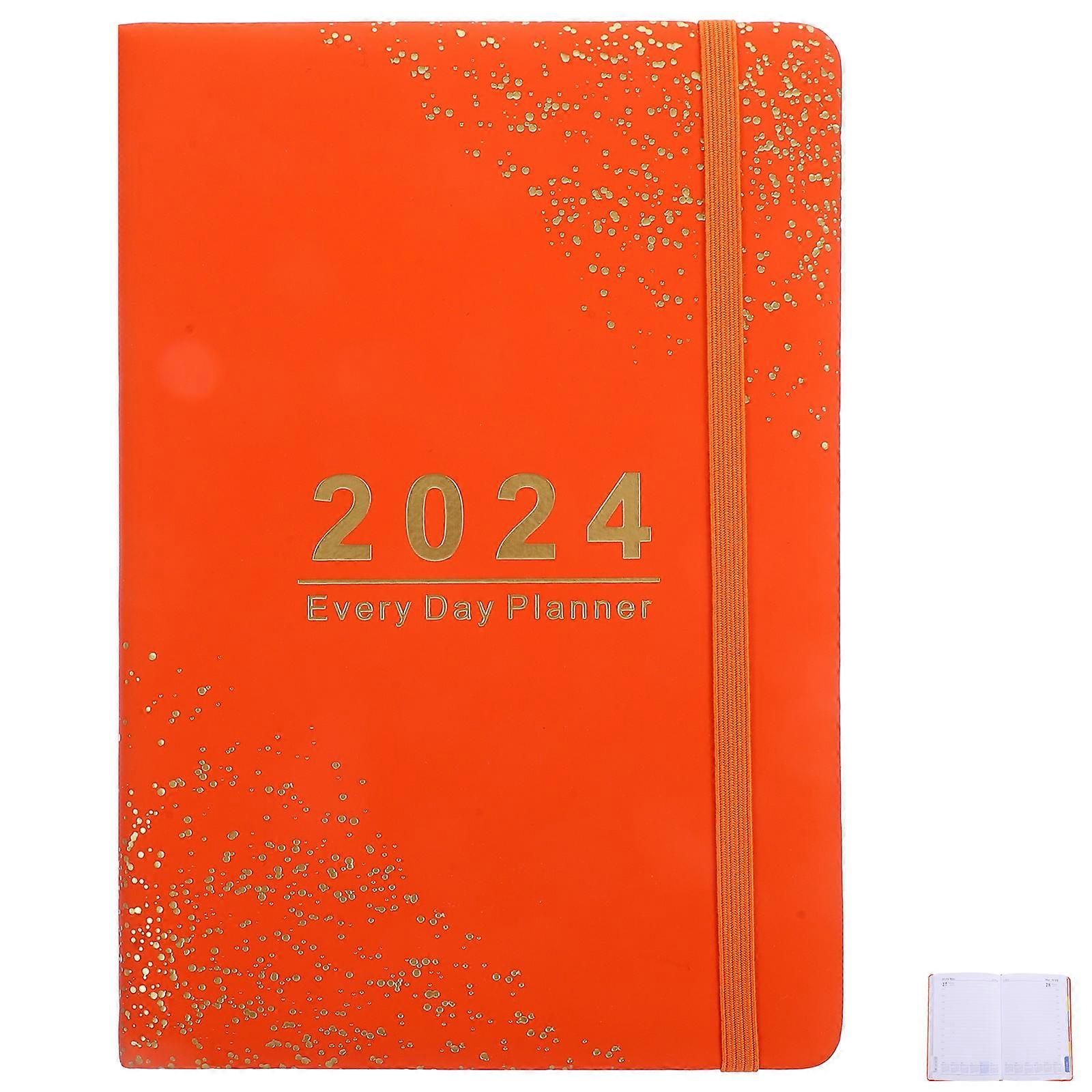 Orange Date Notepad for Weekly Planning with 5Pcs Paper Pads